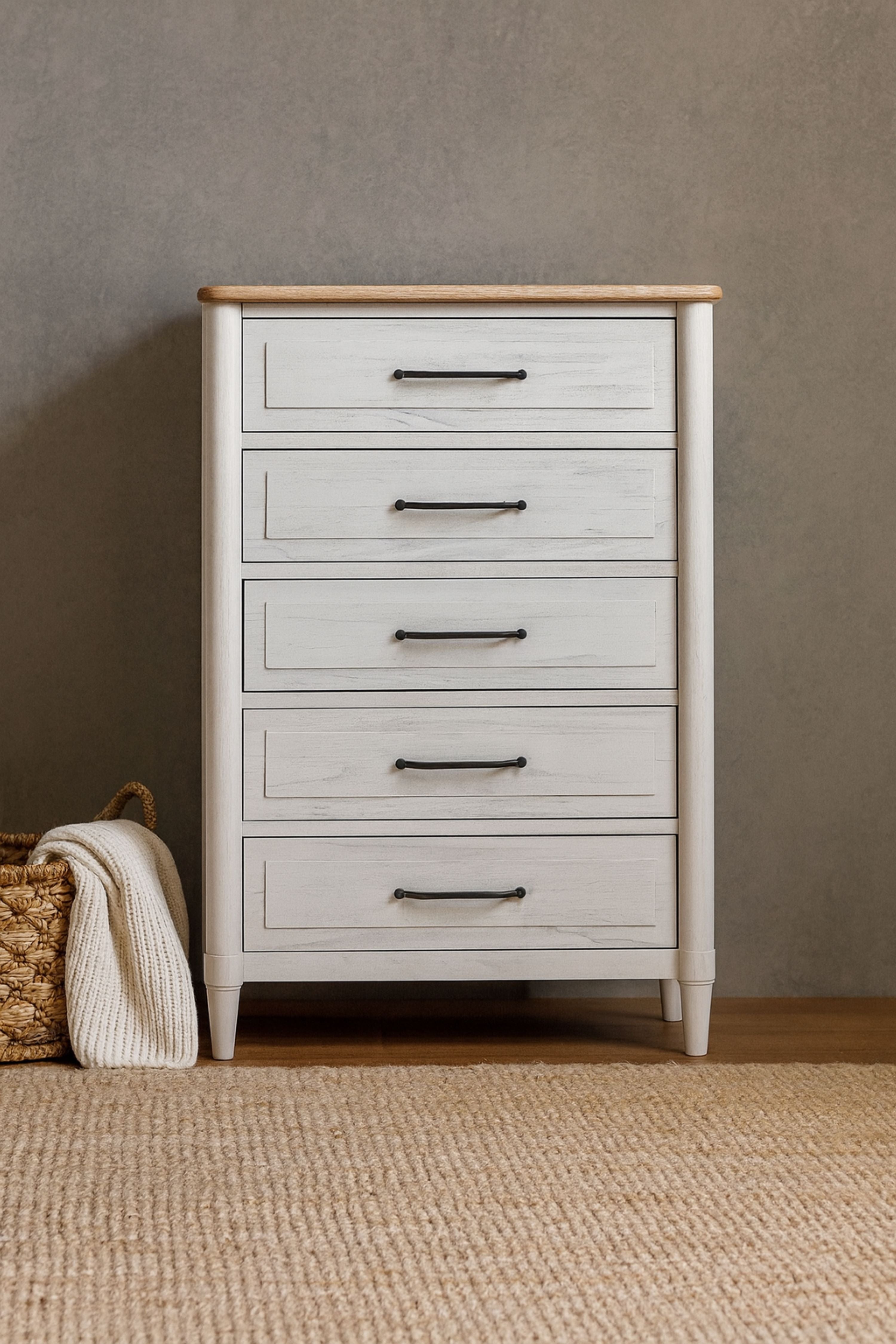 Breakfront Vertical 5-Drawer Chest