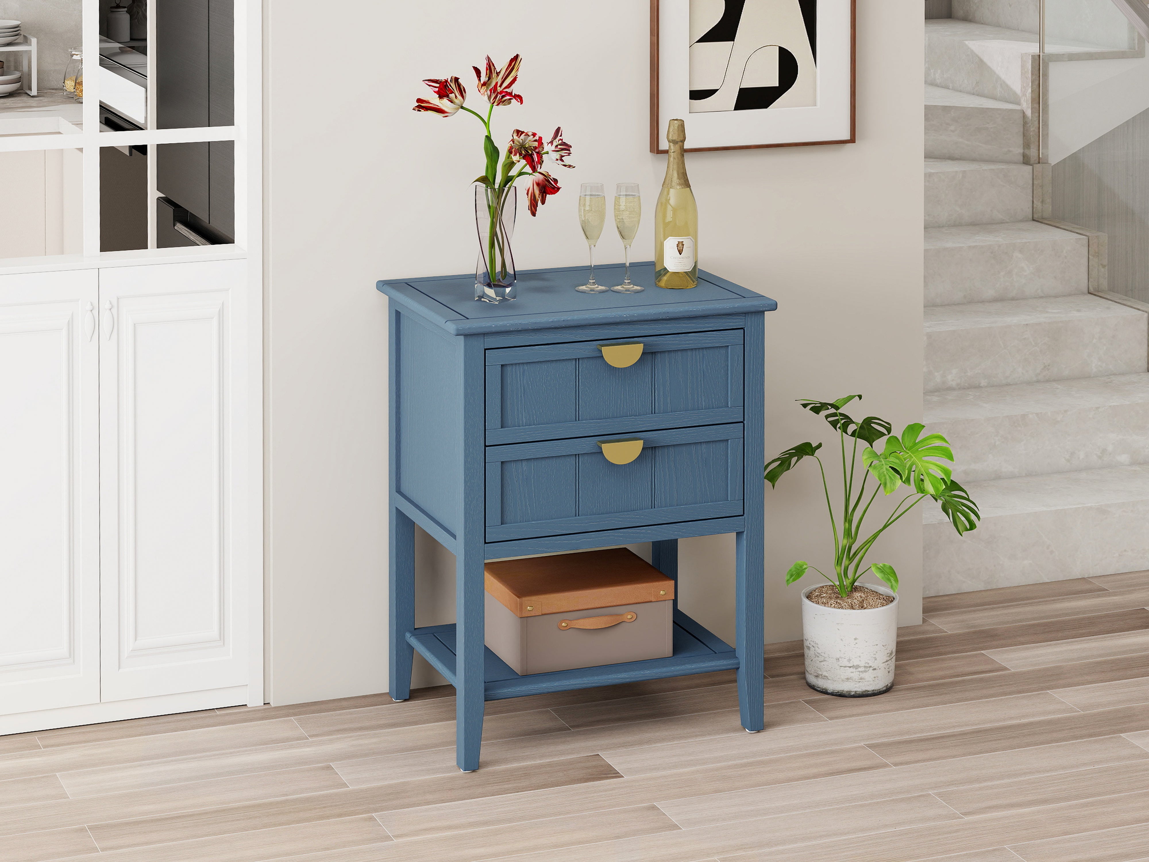 2 Drawer Side Table
