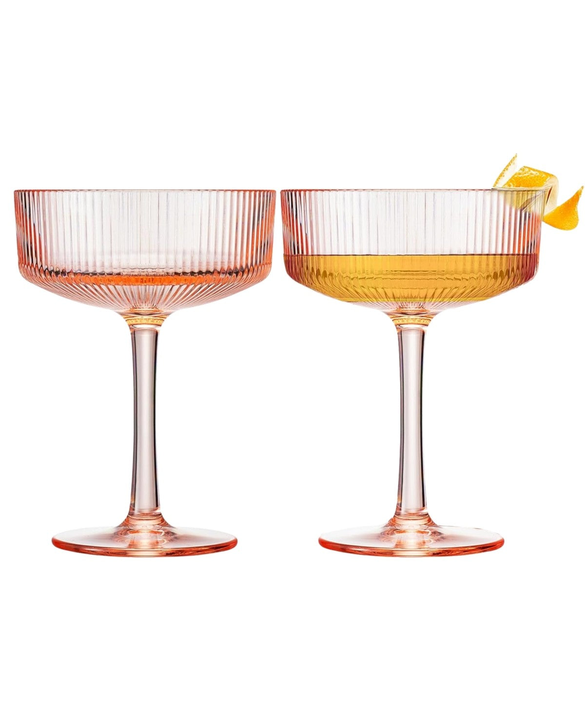 Pier 1 Coupe Ribbed Acrylic Glasses