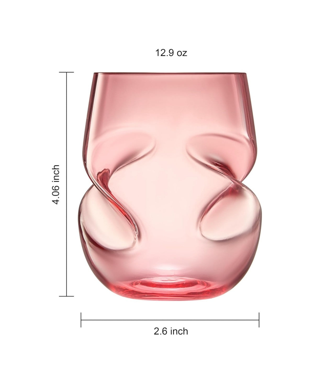 Aerating Stemless Wine Glasses Set of 6