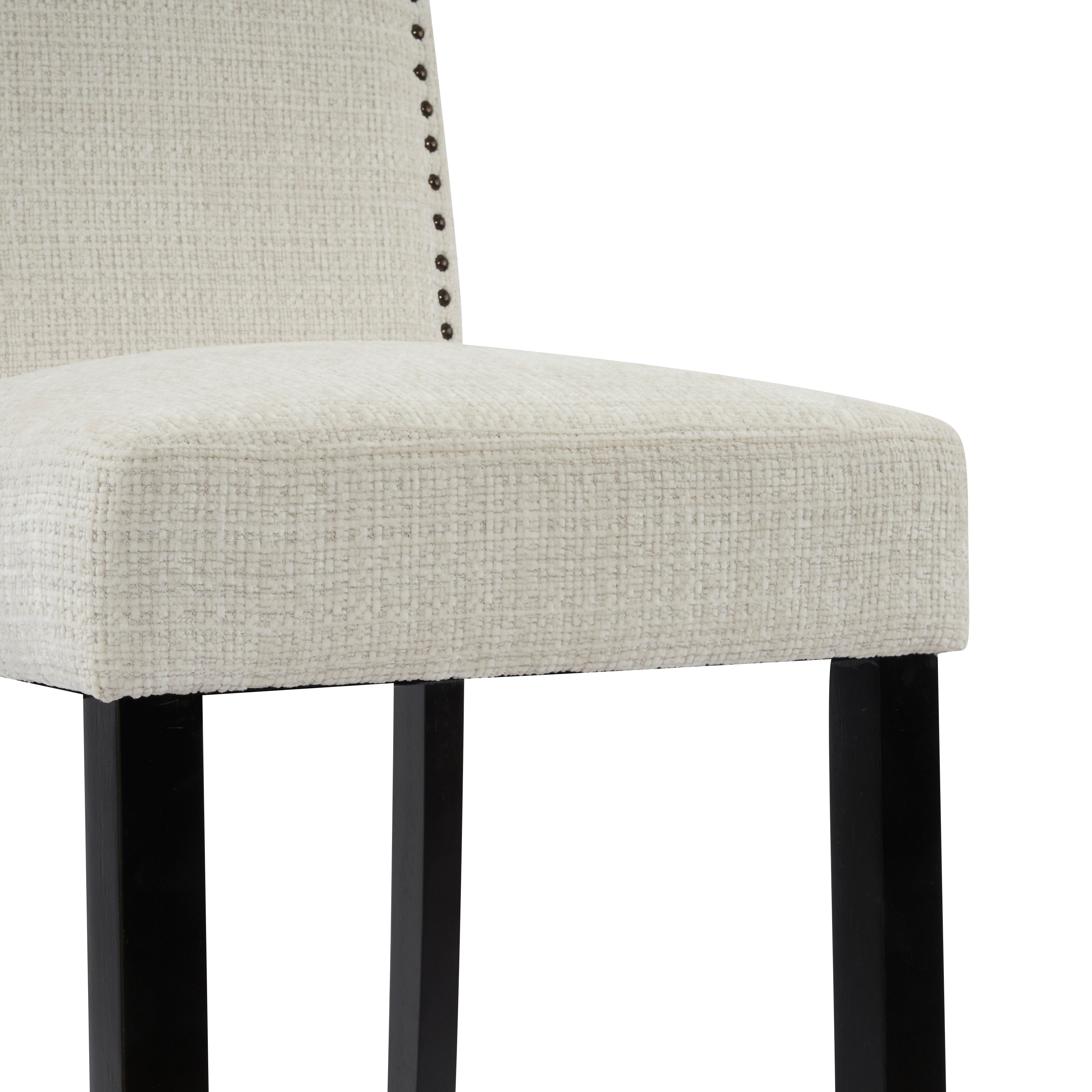 Upholstered Counter Stools with Rubberwood Legs