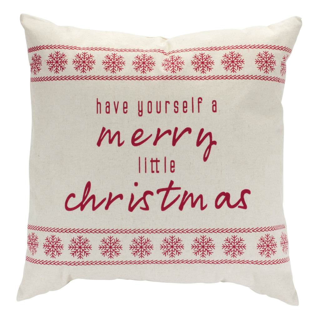 Merry Little Christmas Throw Pillow 17"
