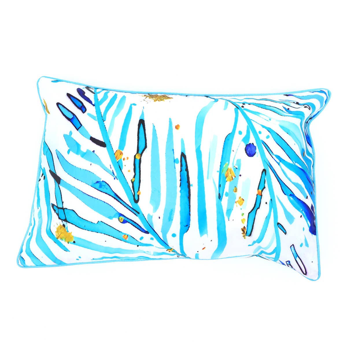 Coastal Breeze Leaf Printed Indoor/Outdoor Pillow