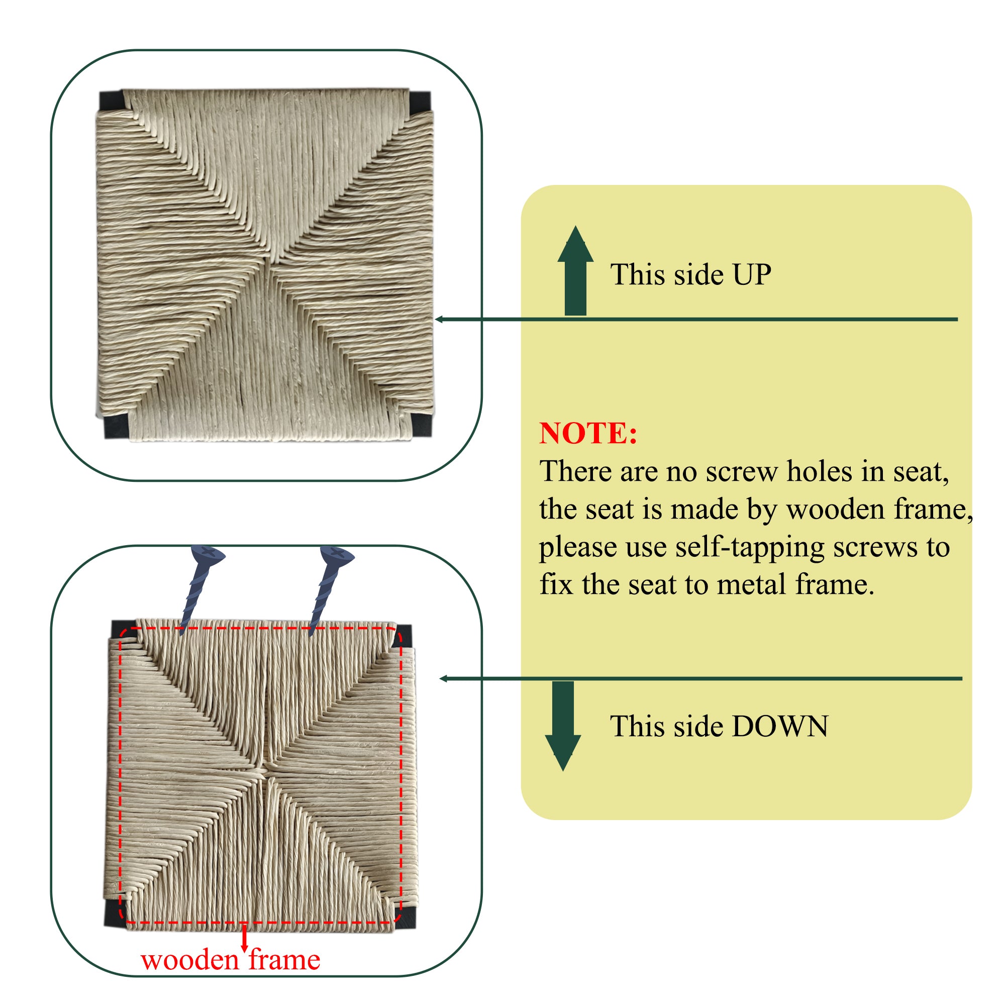 Rope Woven Counter Stools, Set of 2