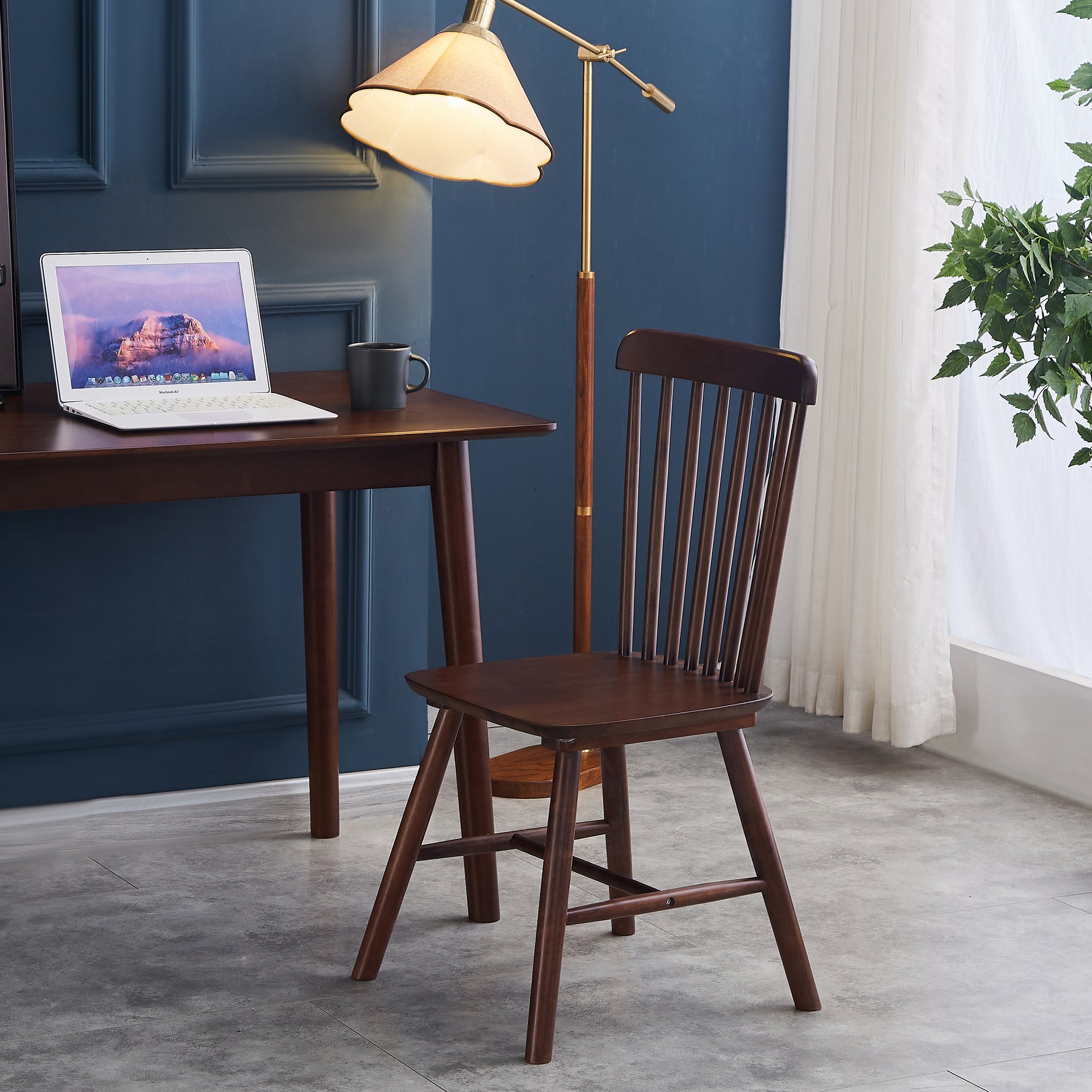 Modern Farmhouse Spindle Back Dining Chairs, Set of 4