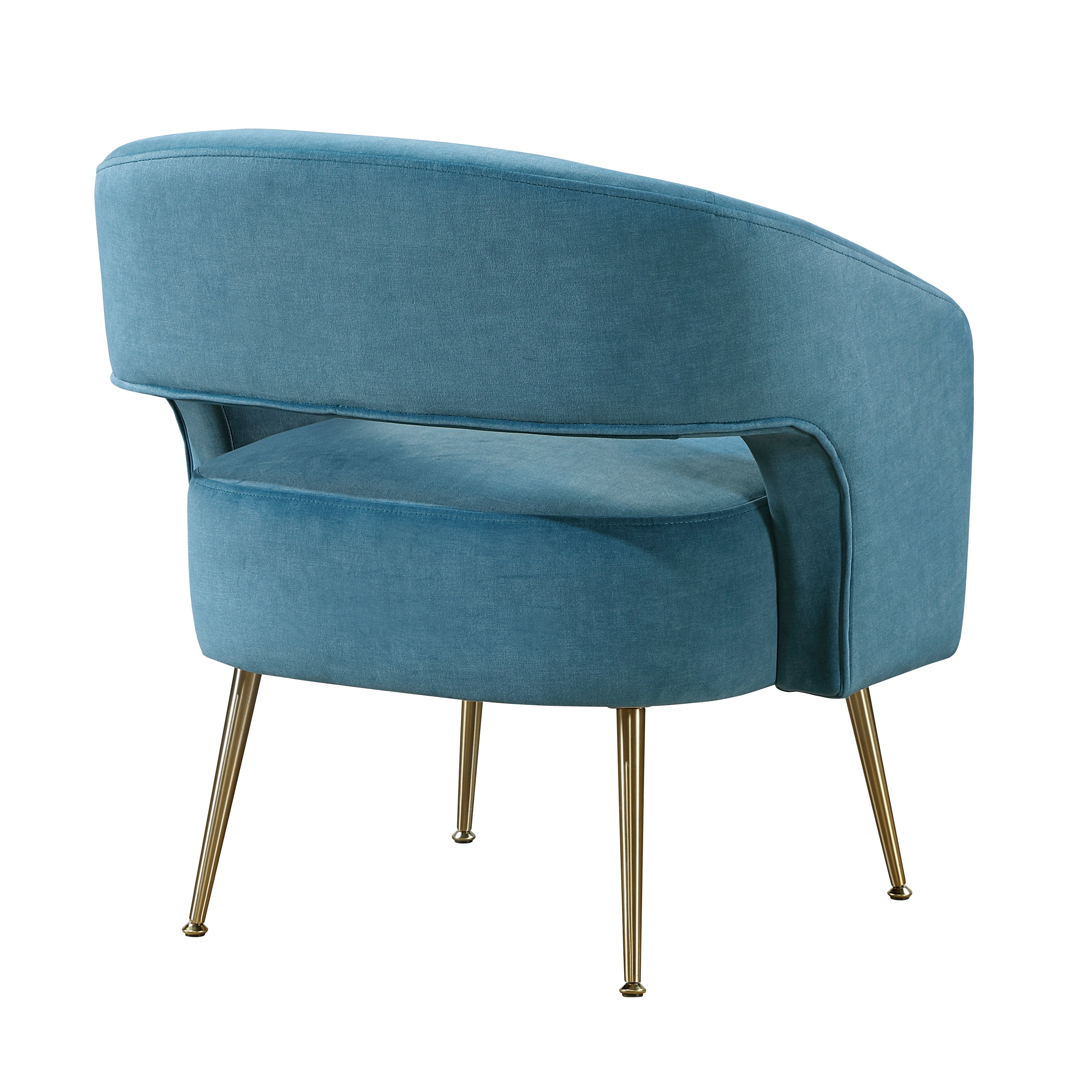 Modern Dark Green Soft Velvet Accent Chair Plush Foam Comfort Upholstery Gold Finish Legs Luxurious Living Room Furniture 1pc