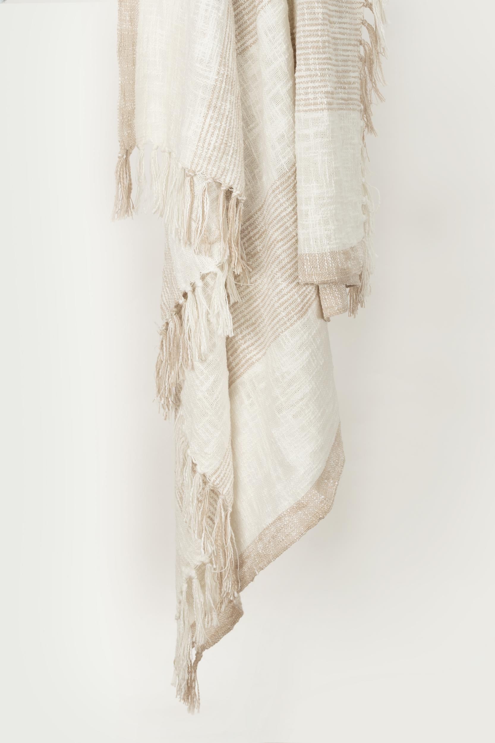Stripe 100% Woven Textured Cotton Throw