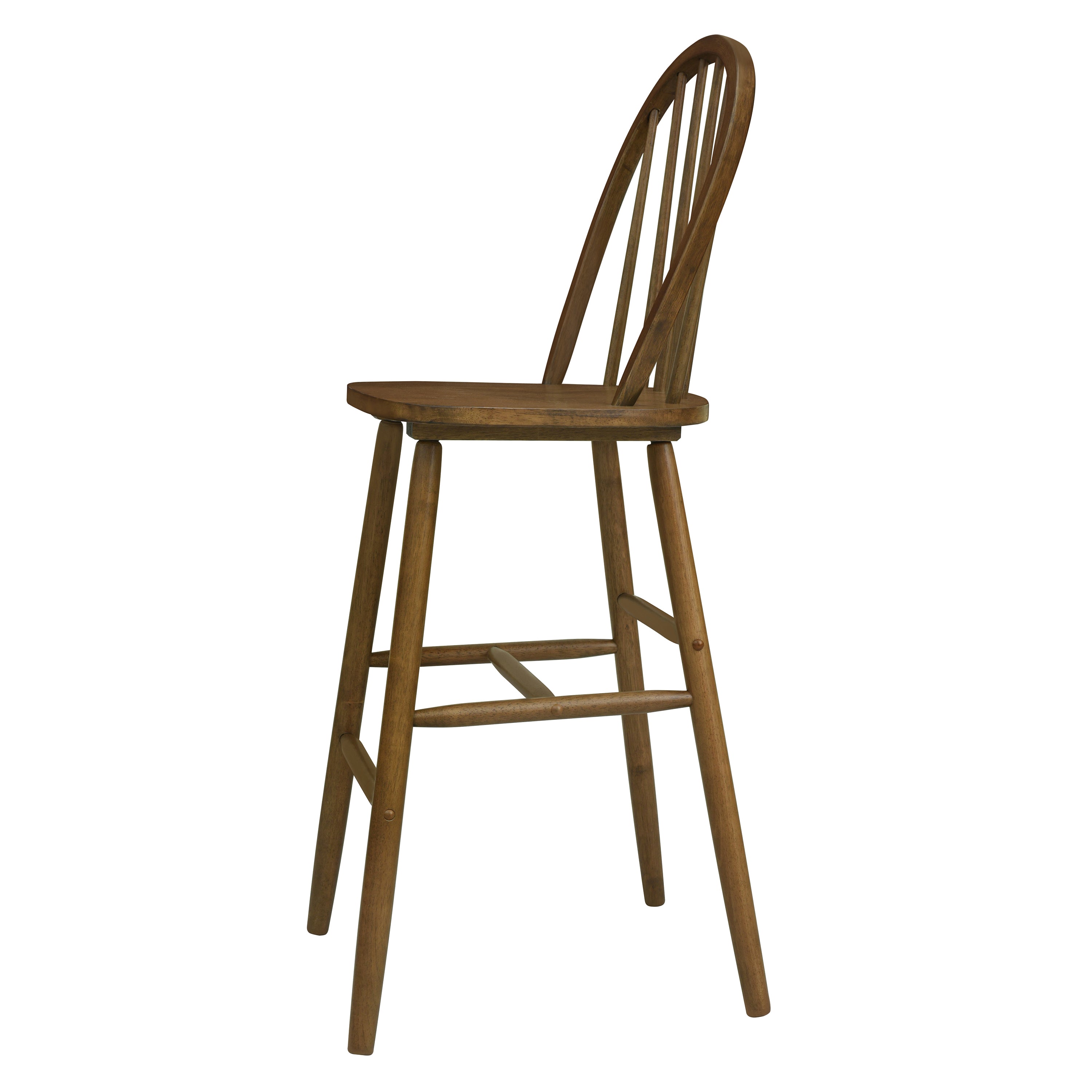 Solid Wood Spindle Back Barstool, Set of 2