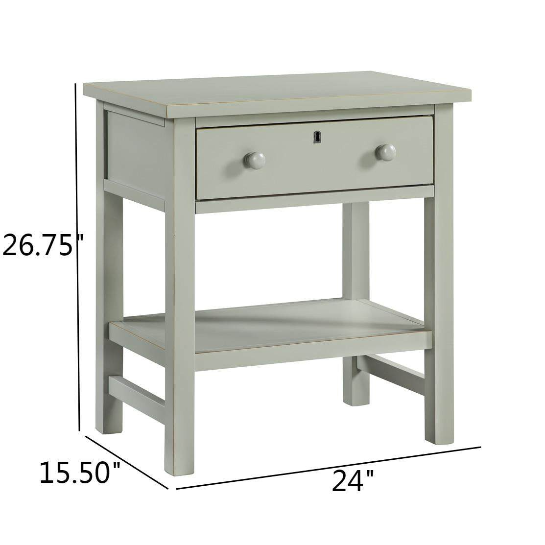 Finley 1-Drawer Storage Nightstand