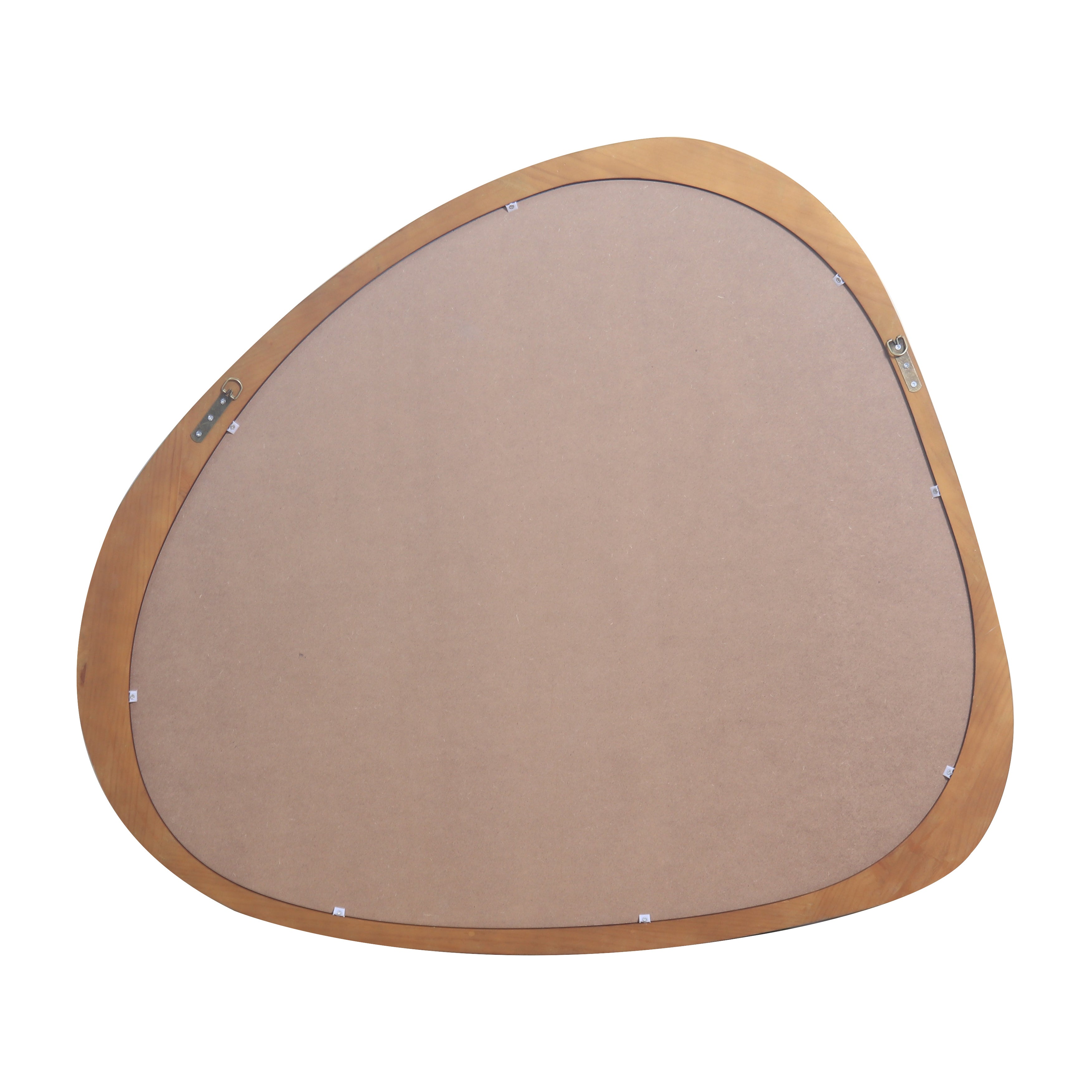 45" Wall Mirror with Curvy Shape and Pine Wood Frame