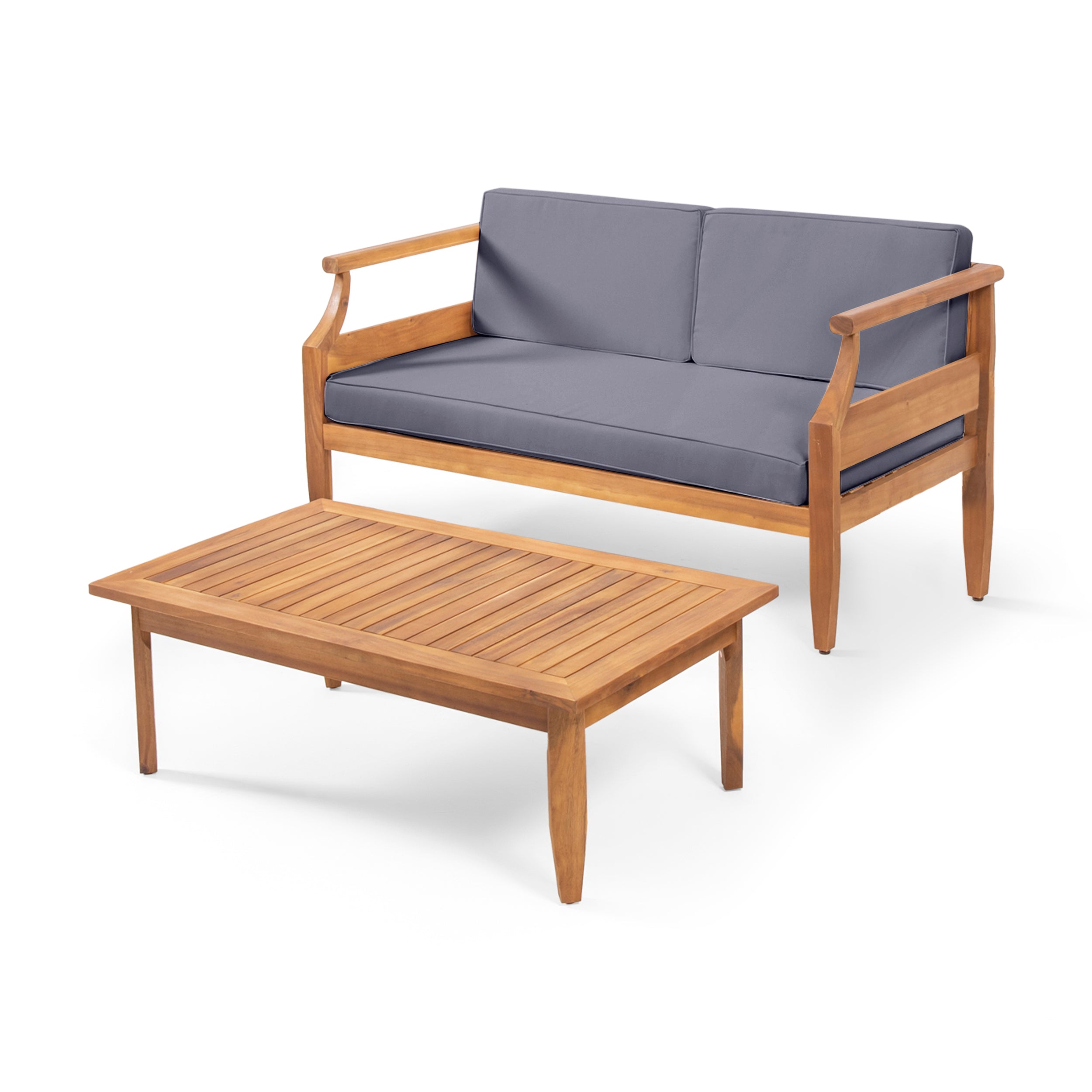 Aston 2 Piece Outdoor Patio Conversation Seating Set