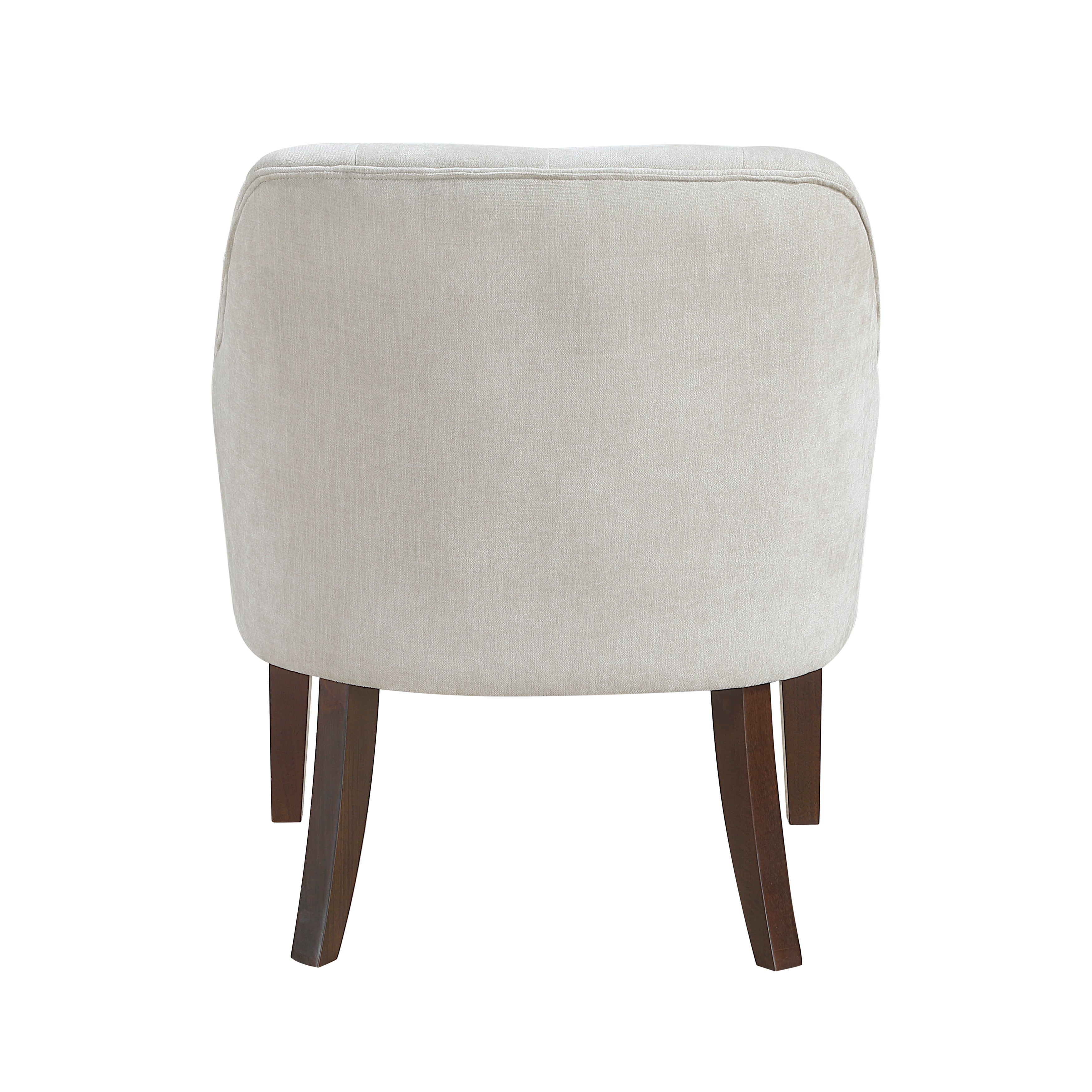 Modern Tufted Back Accent Chair with Wood Legs