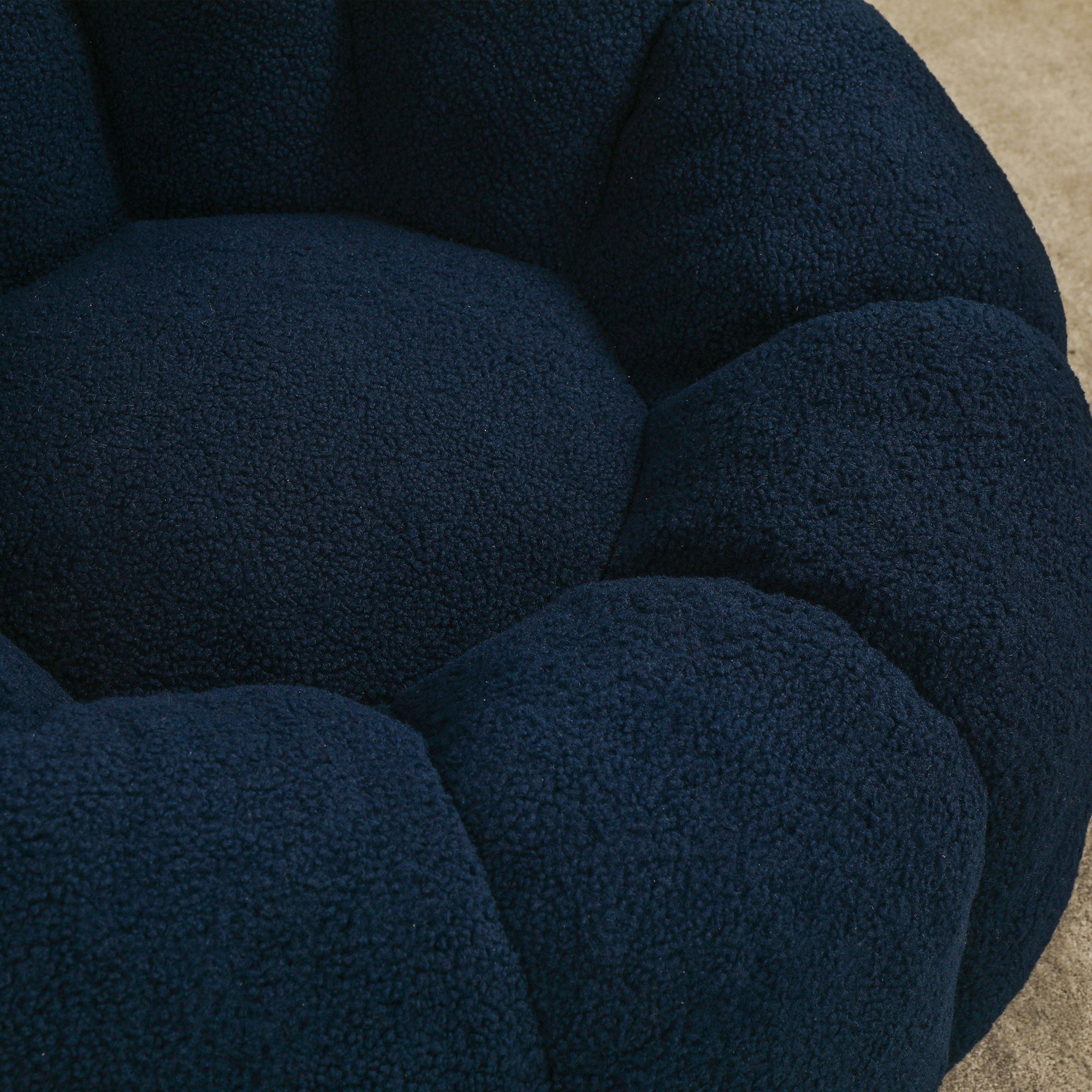 Plush Faux Fur Bean Bag Chair with Armrests