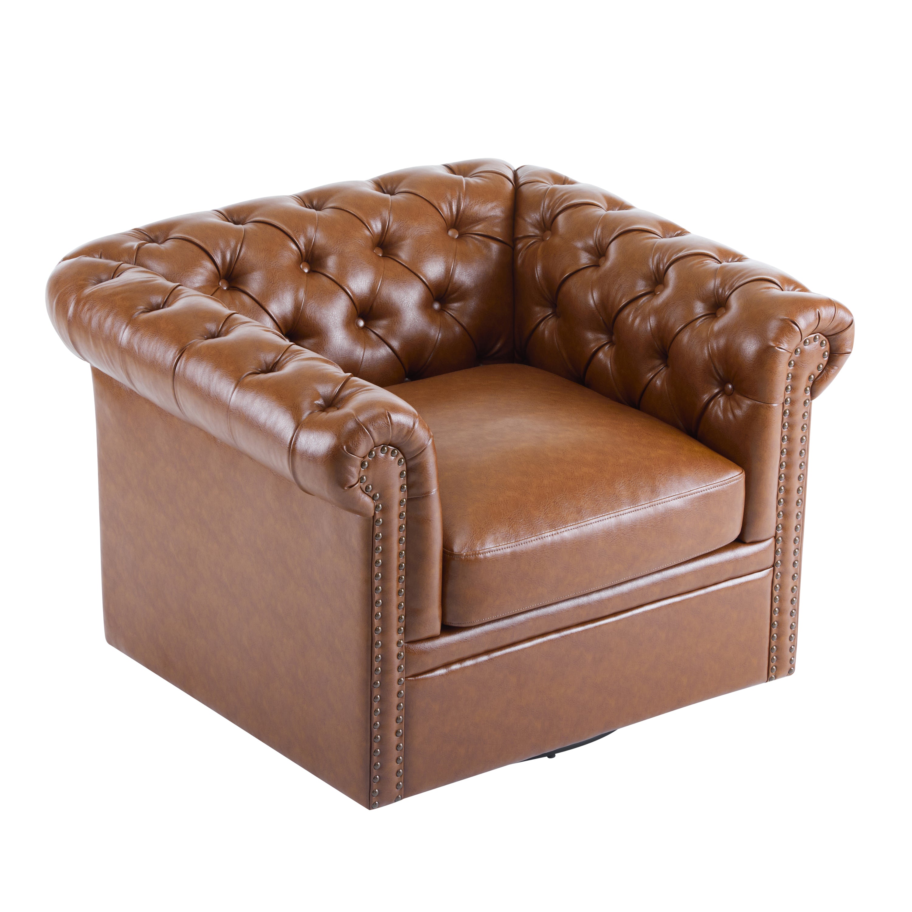 Chesterfield Swivel Club Accent Chair