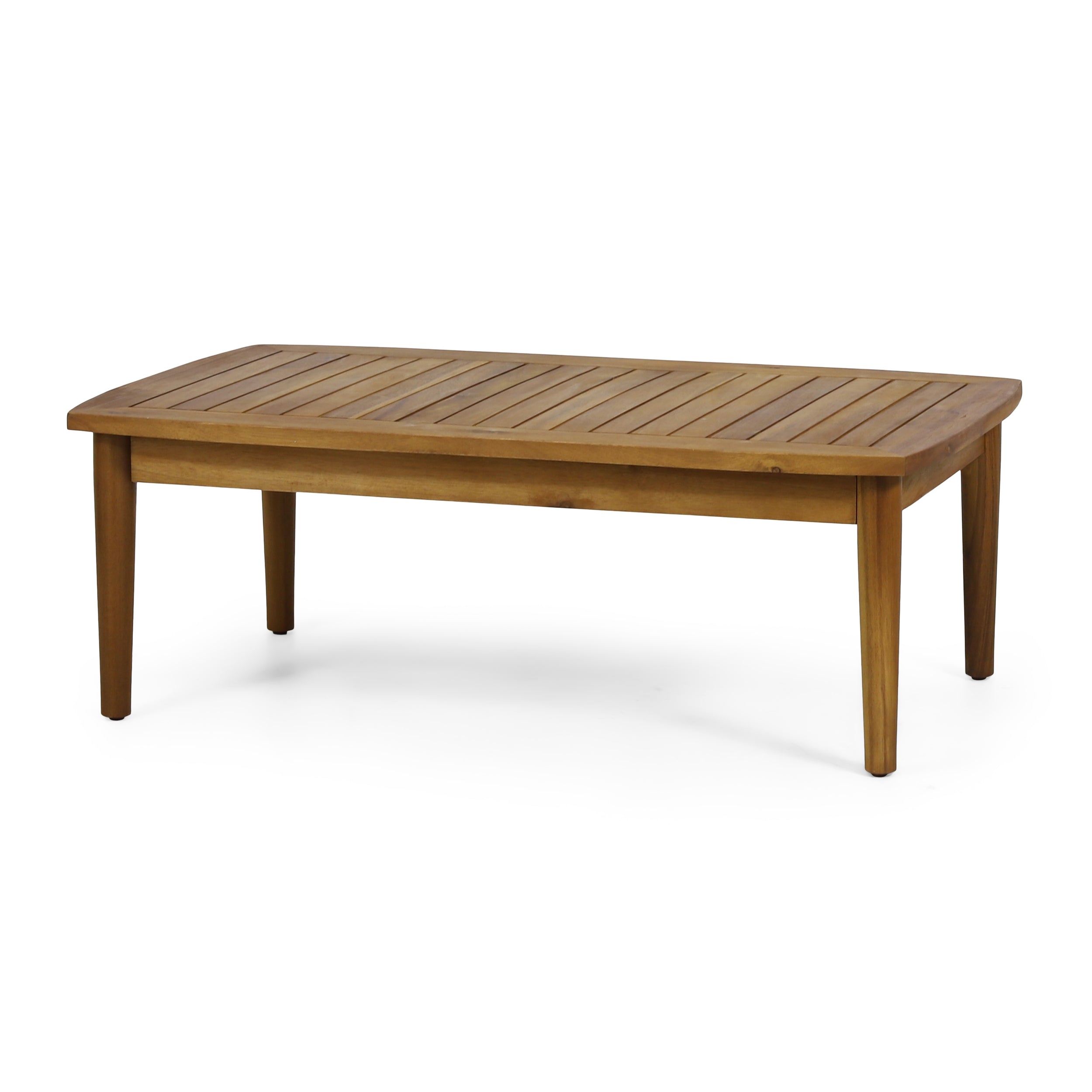 2-Piece Patio Set with Slatted Back Loveseat and Coffee Table