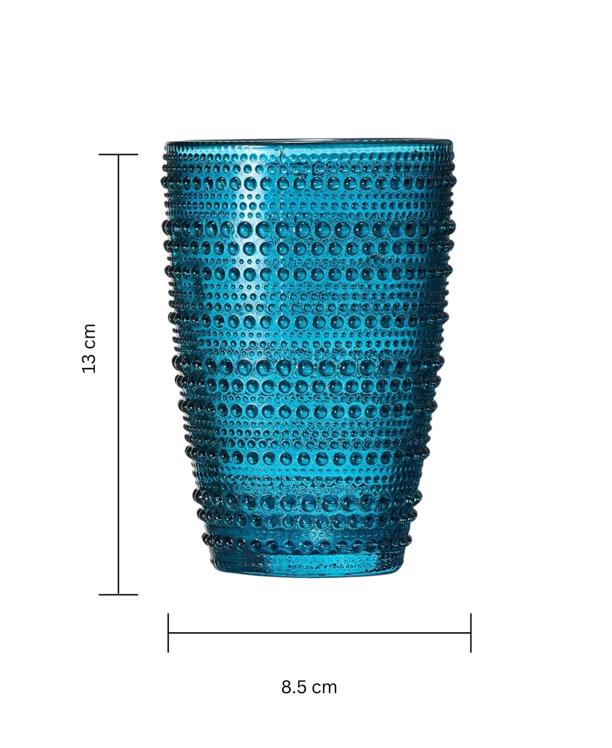 Hobnail Beaded Highball Muted Drinking Glasses Set of 6