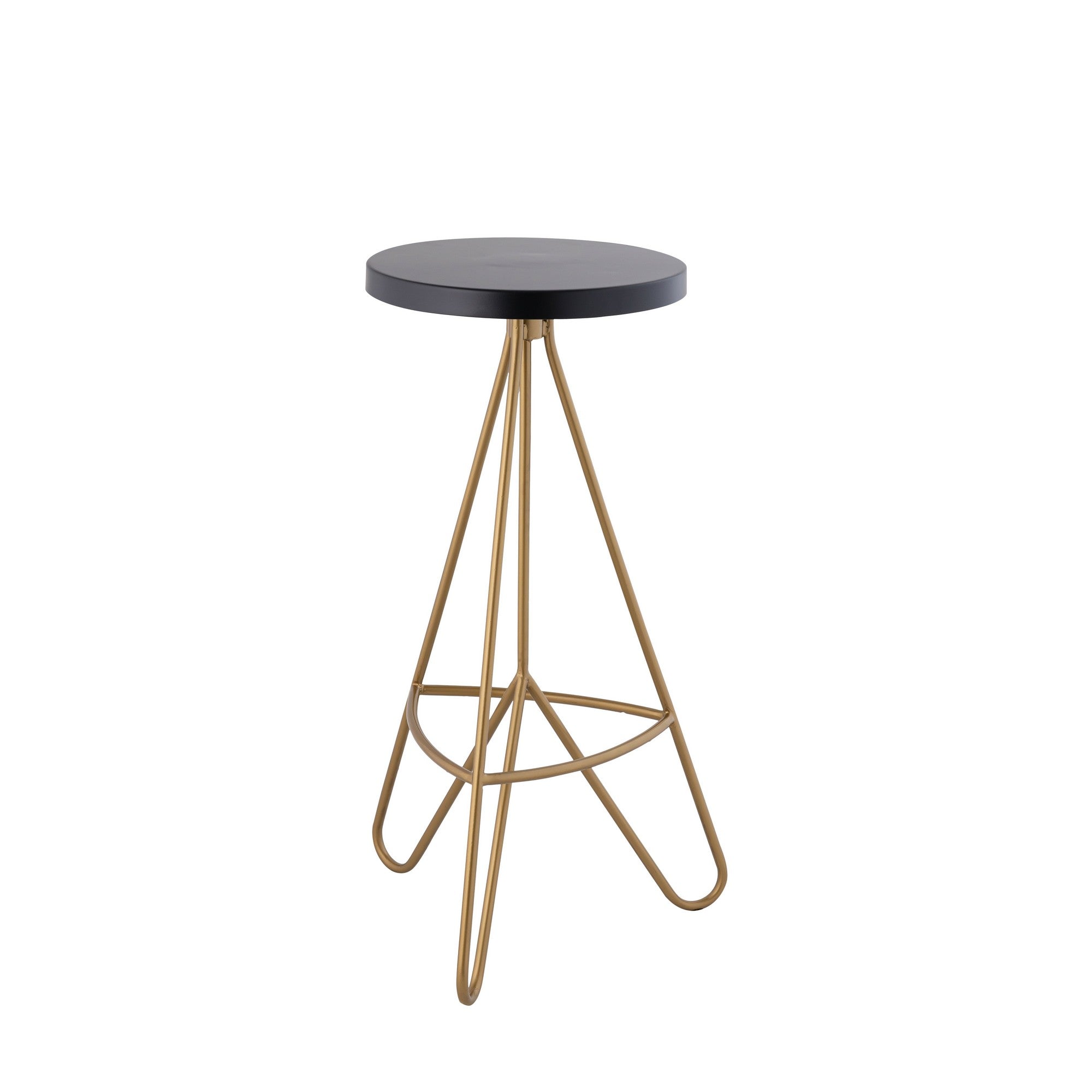 Trinity Modern Industiral Iron Tripod Backless Bar Stool