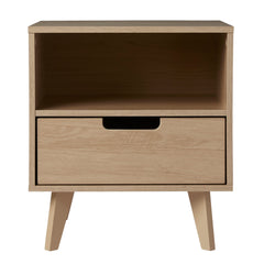 1-Drawer Nightstand with Open Cubby - Nightstands