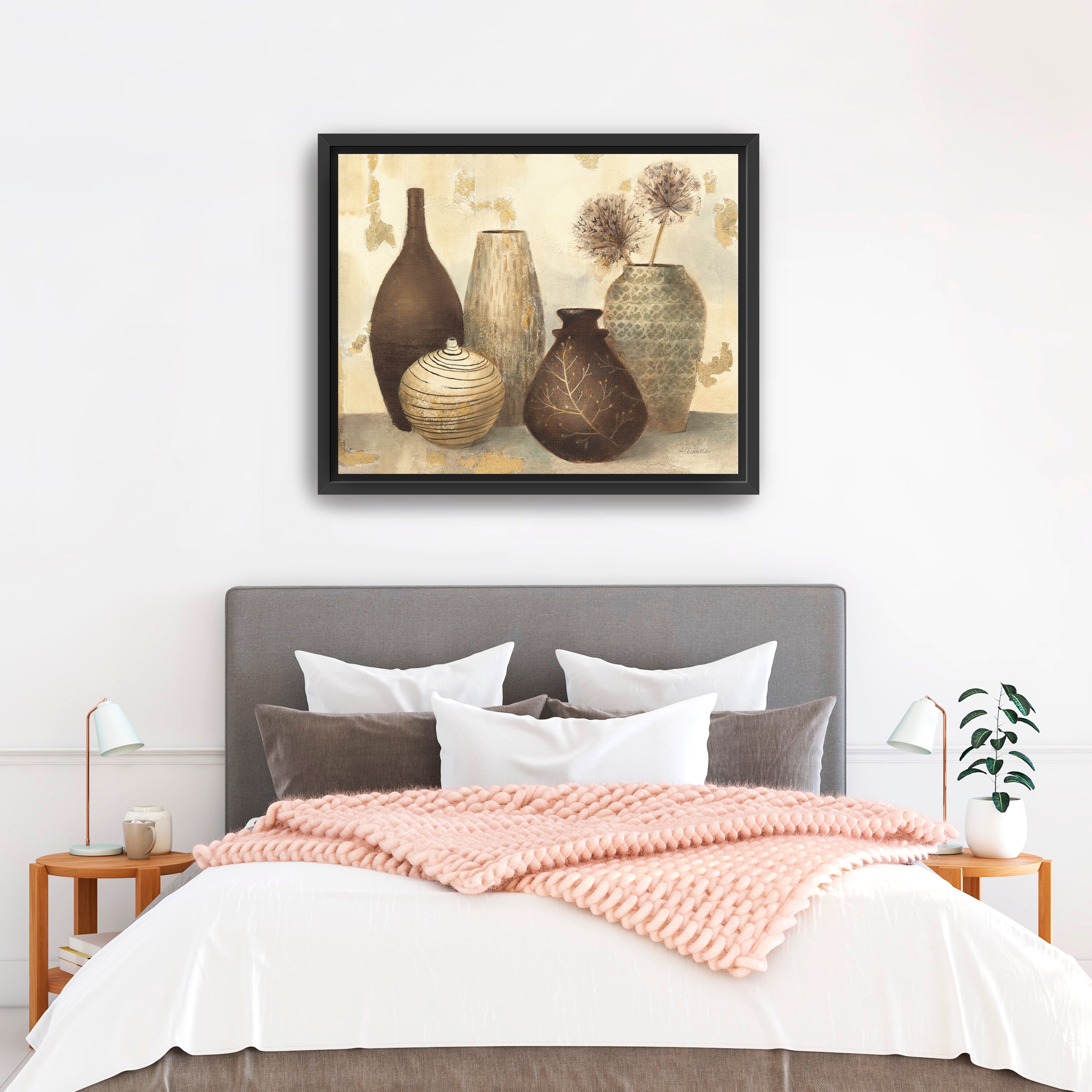 Vesse Still Life Golden I Canvas Giclee