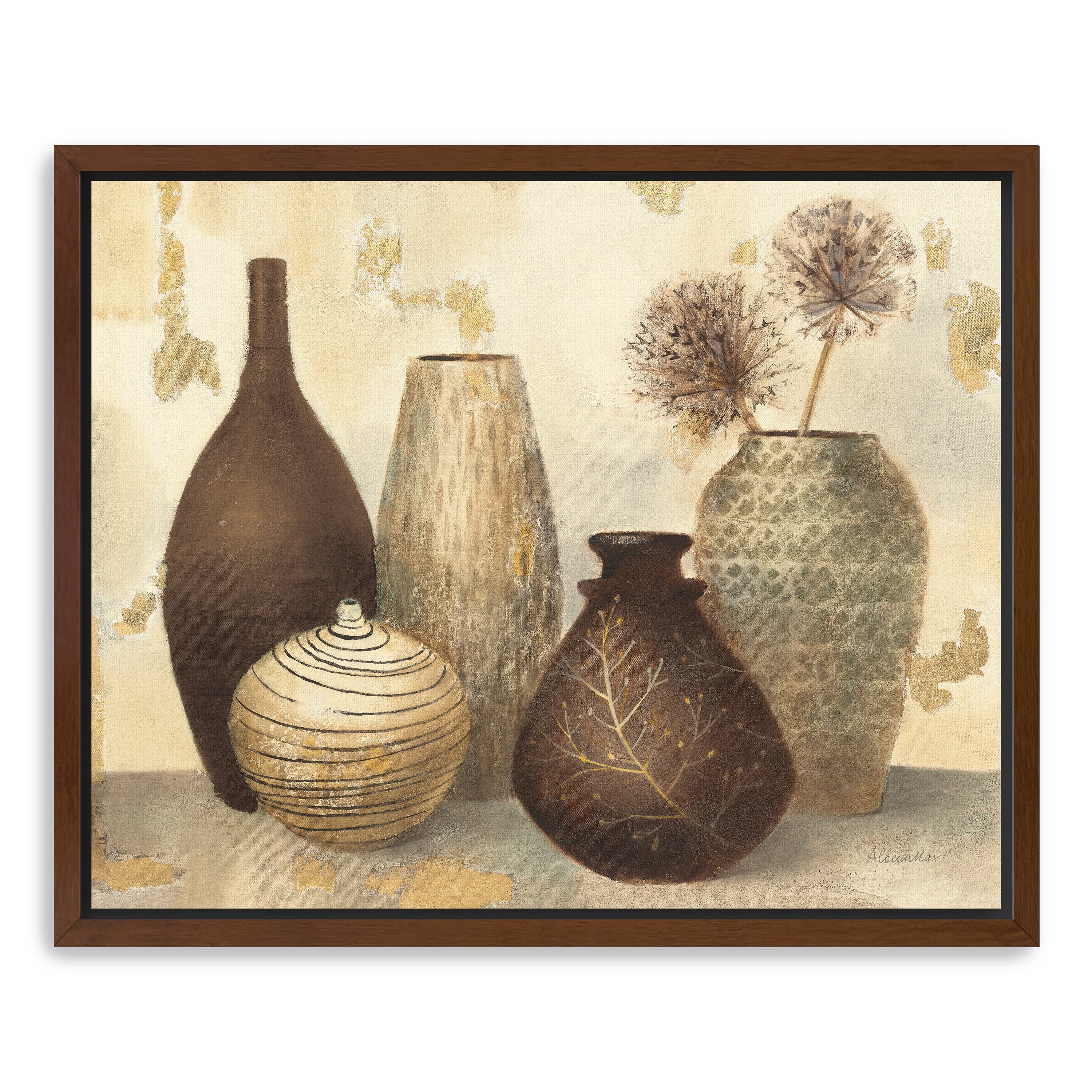 Vesse Still Life Golden I Canvas Giclee