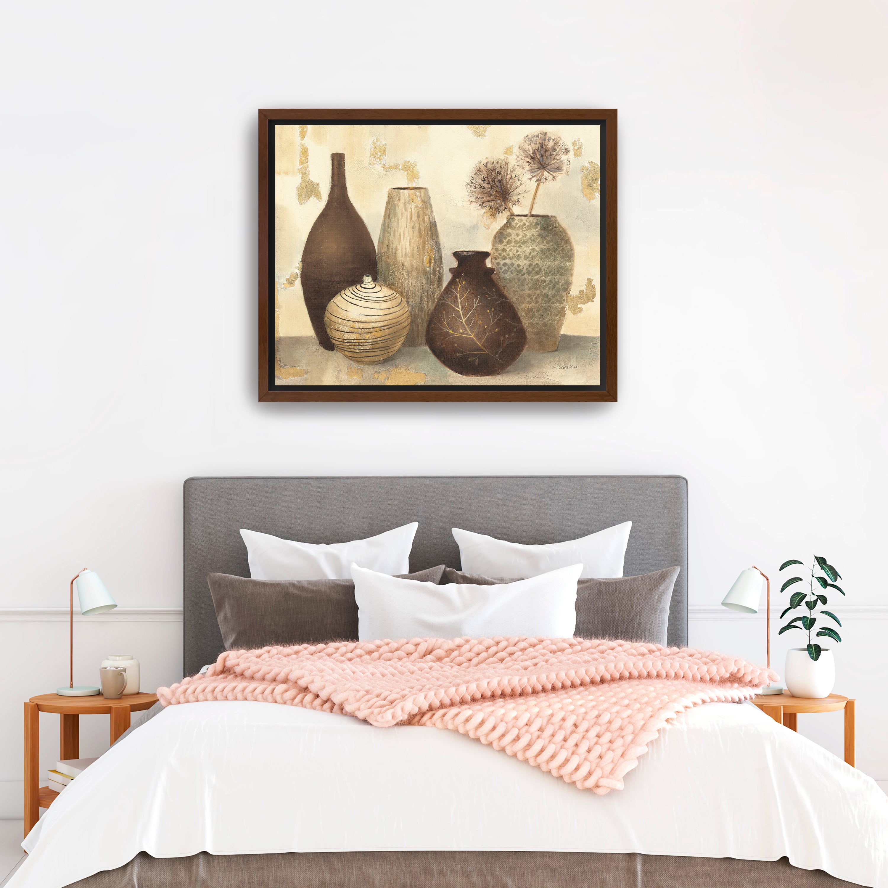 Vesse Still Life Golden I Canvas Giclee