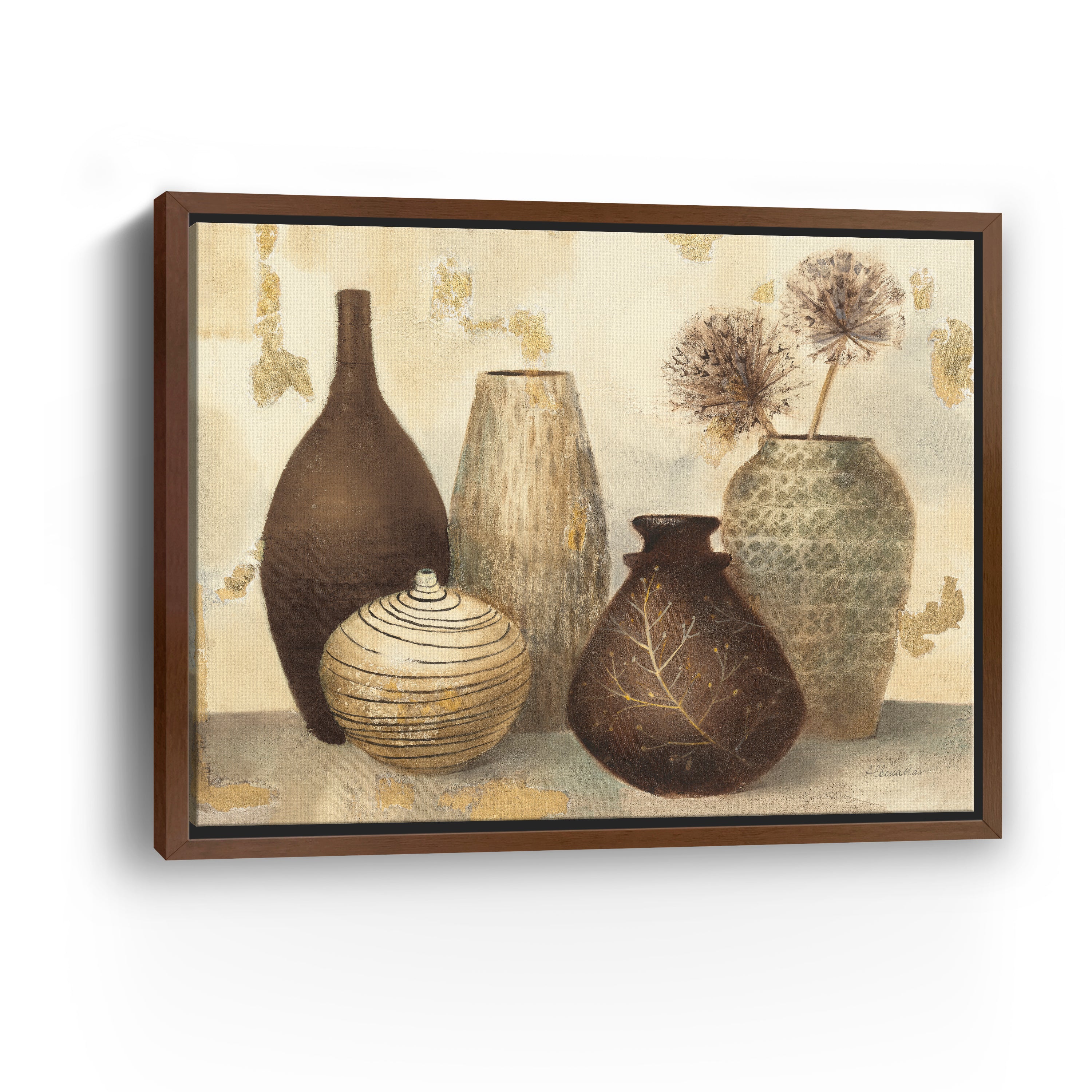 Vesse Still Life Golden I Canvas Giclee