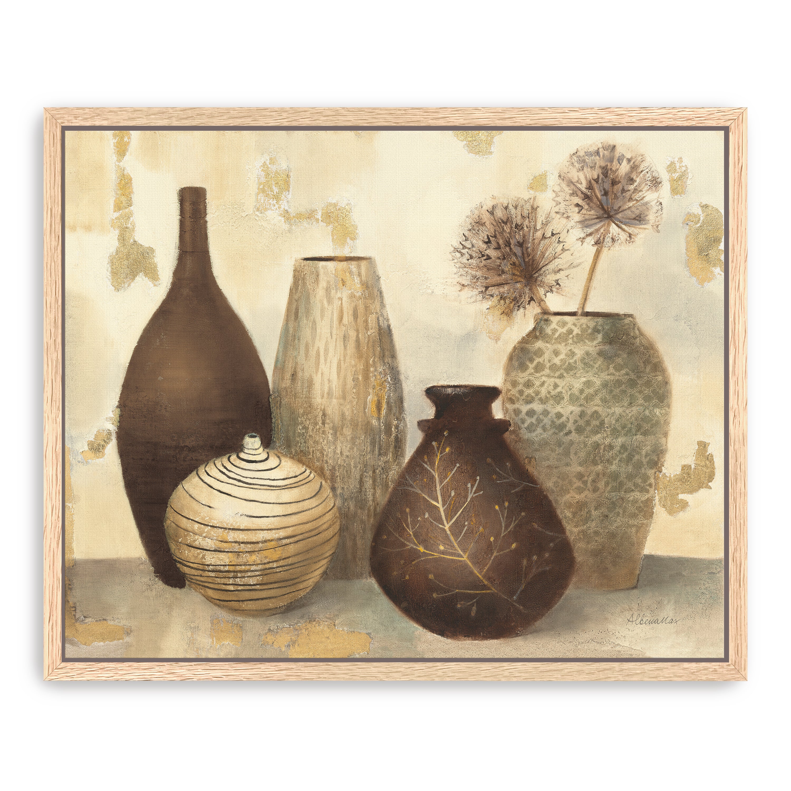 Vesse Still Life Golden I Canvas Giclee