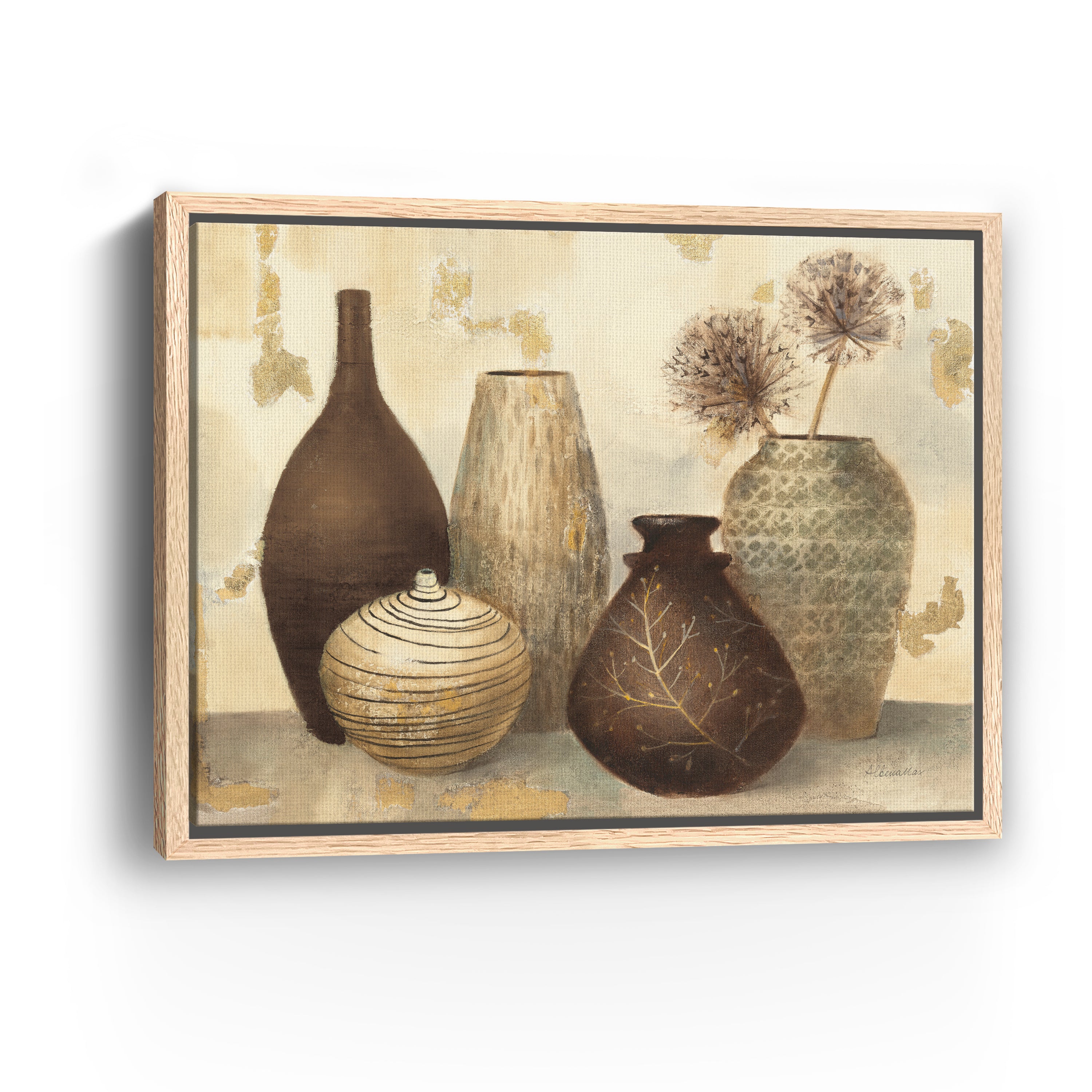 Vesse Still Life Golden I Canvas Giclee