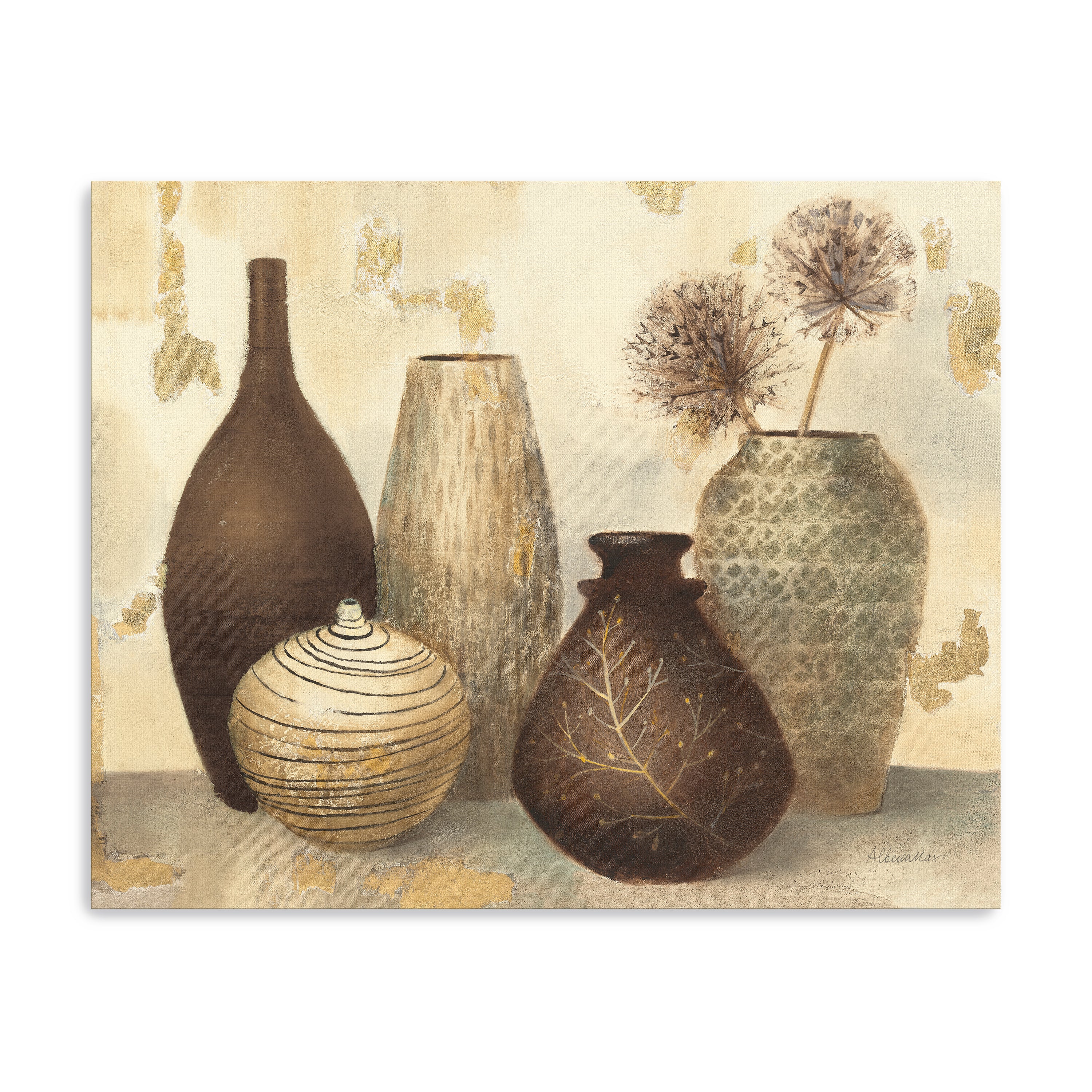 Vesse Still Life Golden I Canvas Giclee