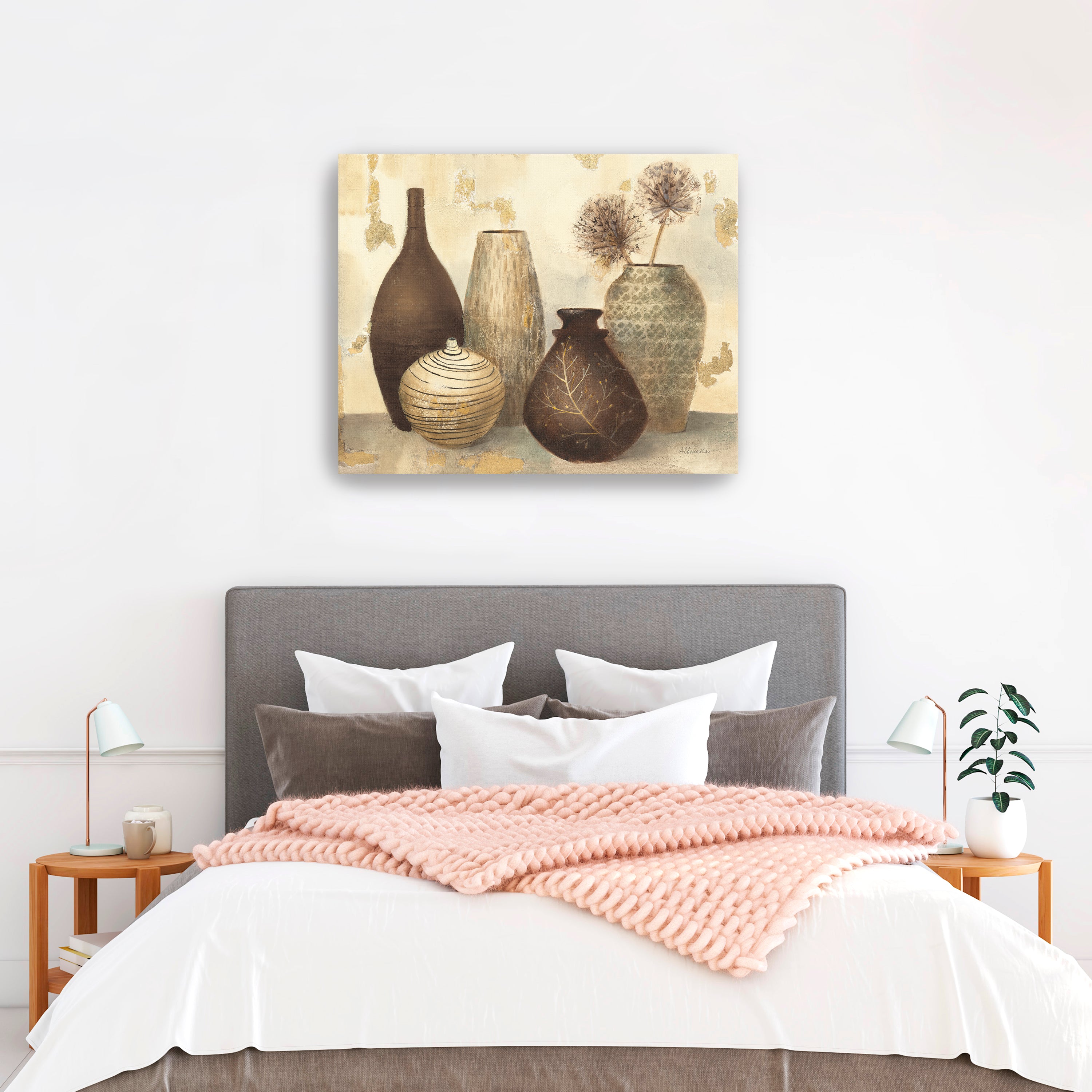 Vesse Still Life Golden I Canvas Giclee