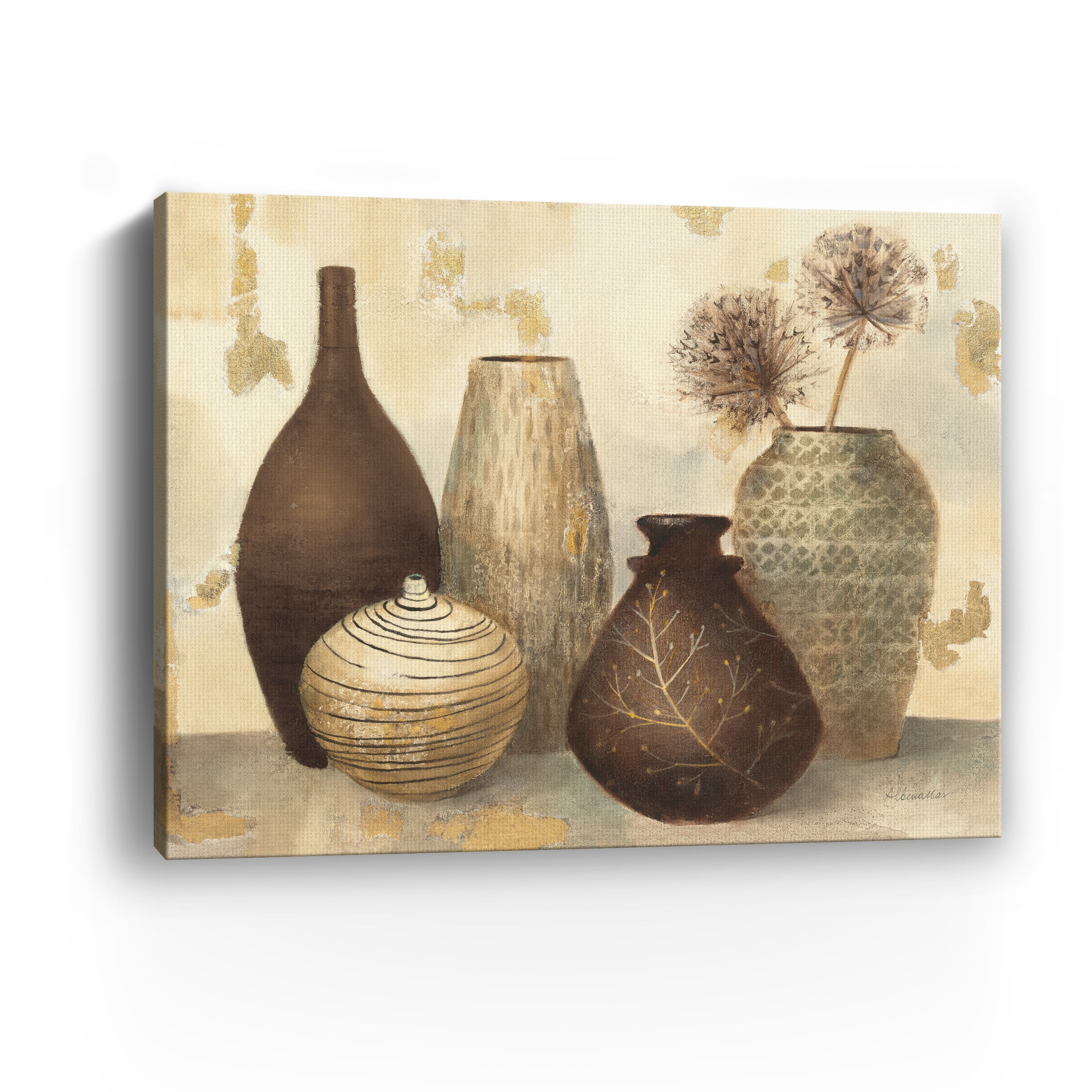 Vesse Still Life Golden I Canvas Giclee