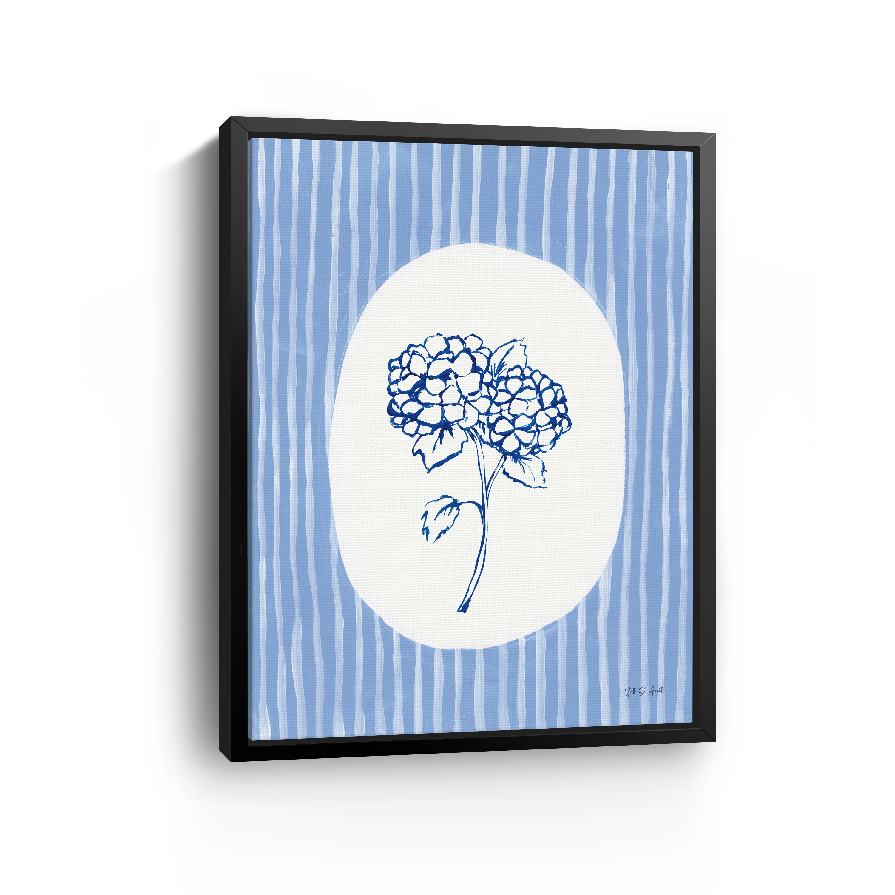 Striped Floral I Canvas Giclee