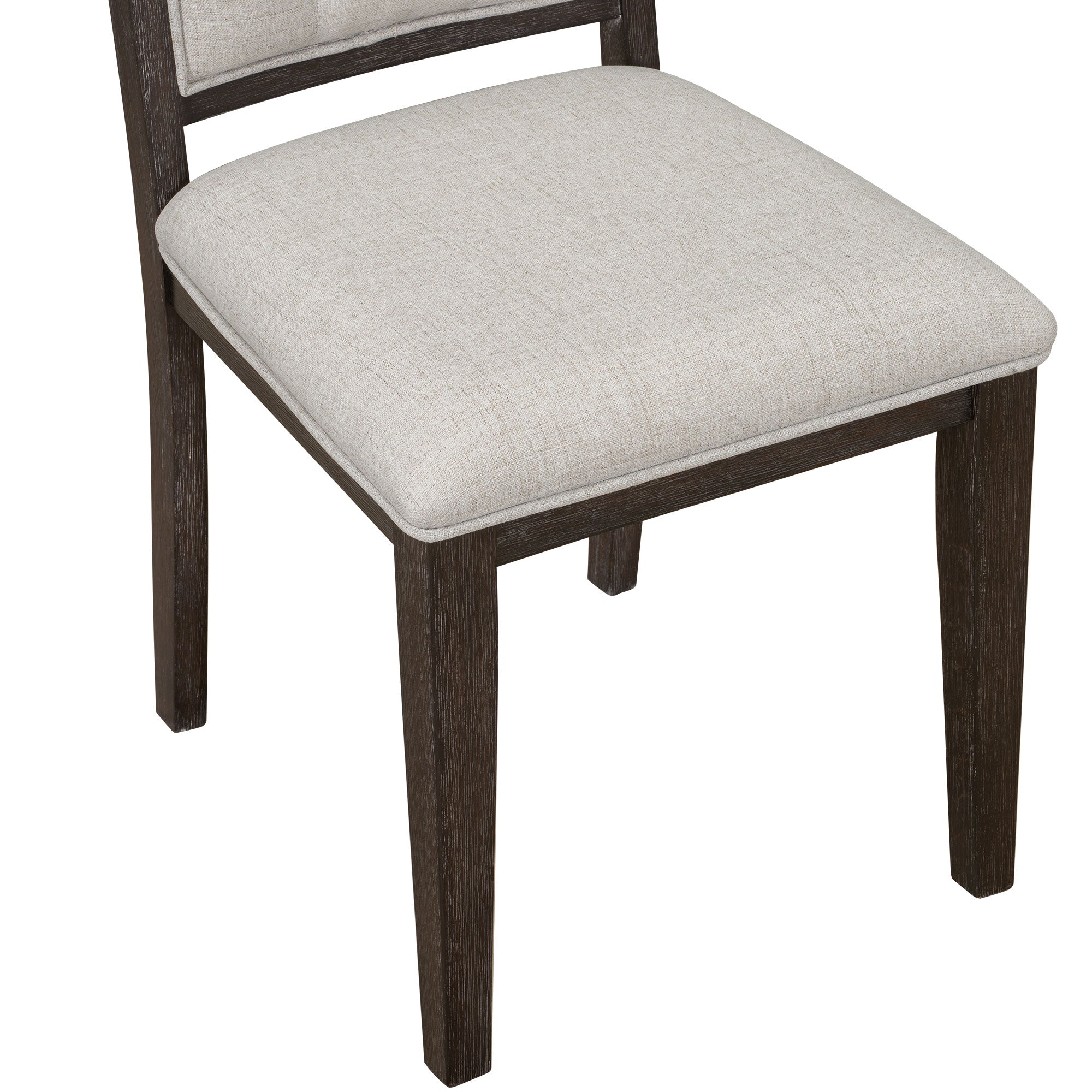 Retro Round Dining Table Set with Extendable Round Table and 4 Upholstered Chairs