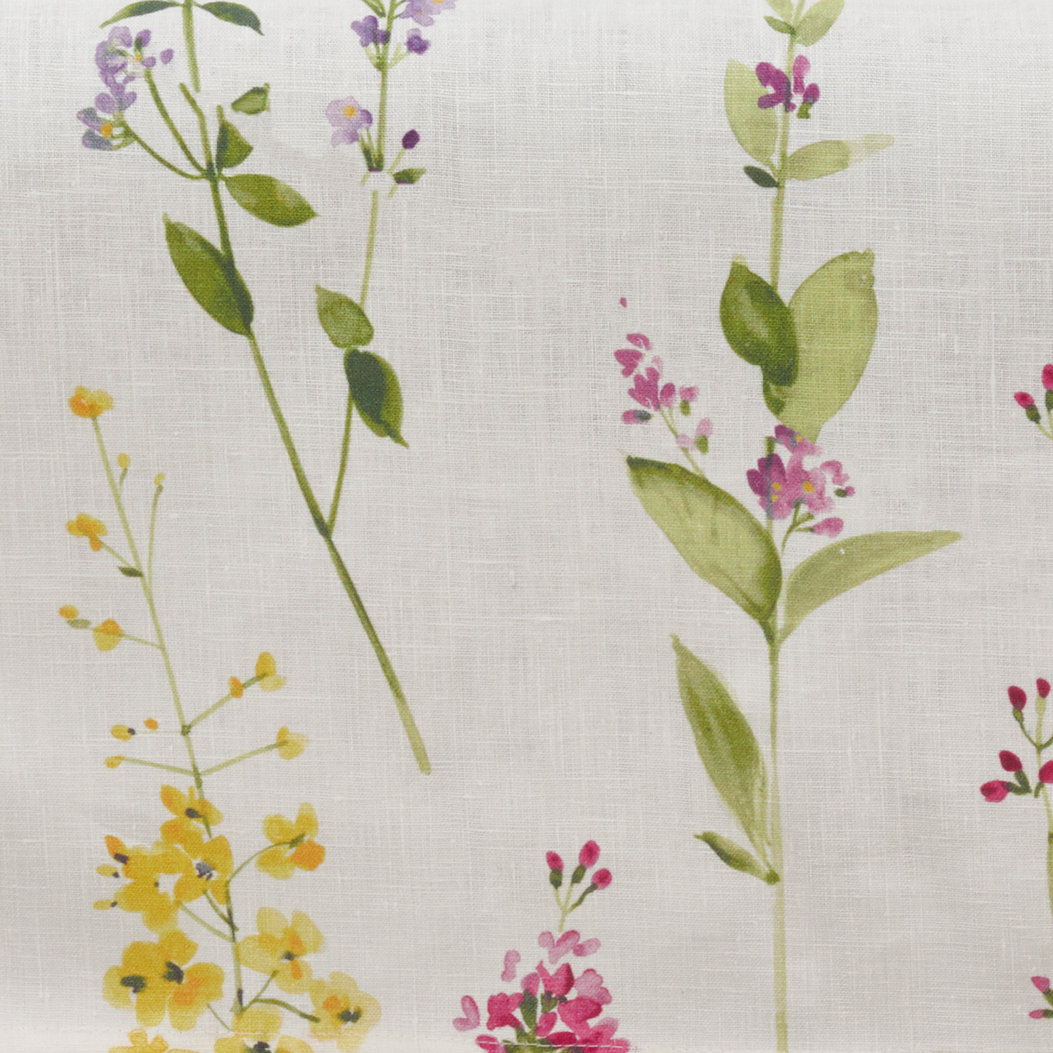 Watercolor Floral Stems Linen Runner