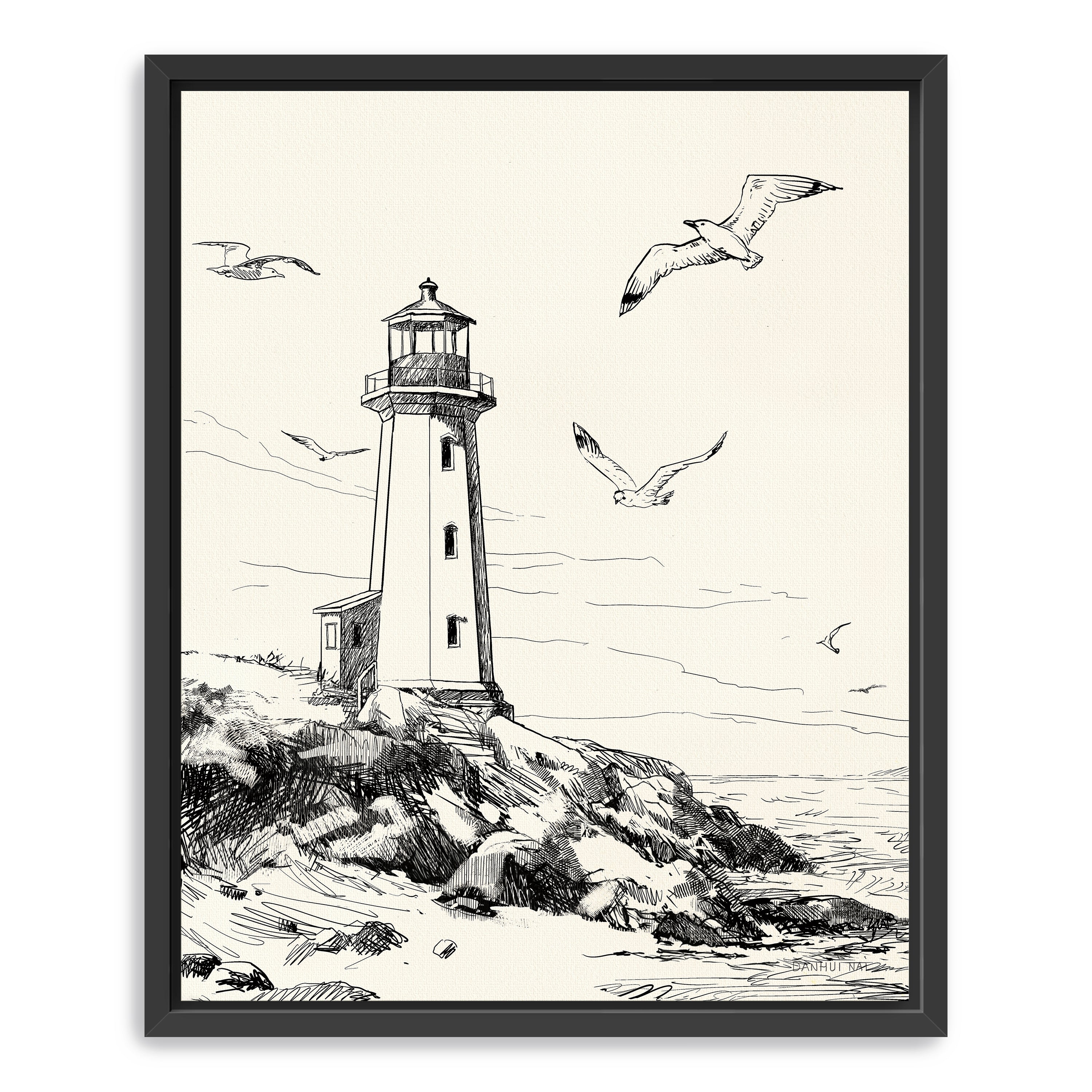 Coastal Sketch I Canvas Giclee