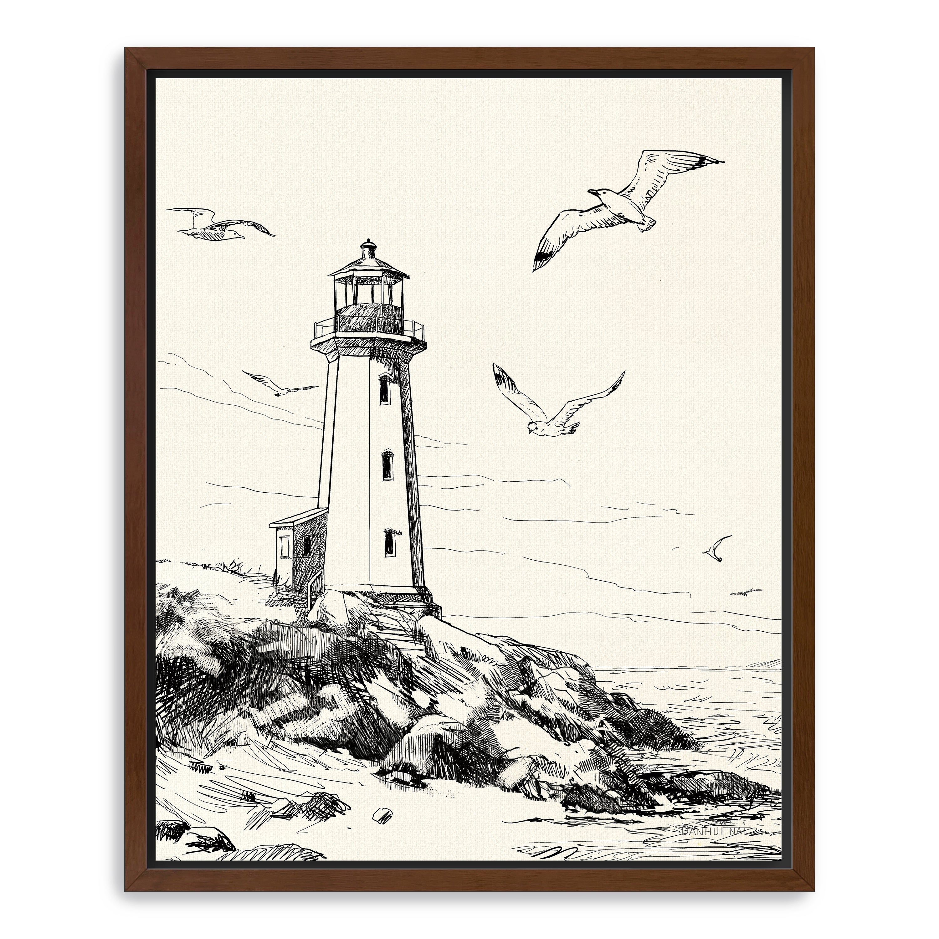 Coastal Sketch I Canvas Giclee