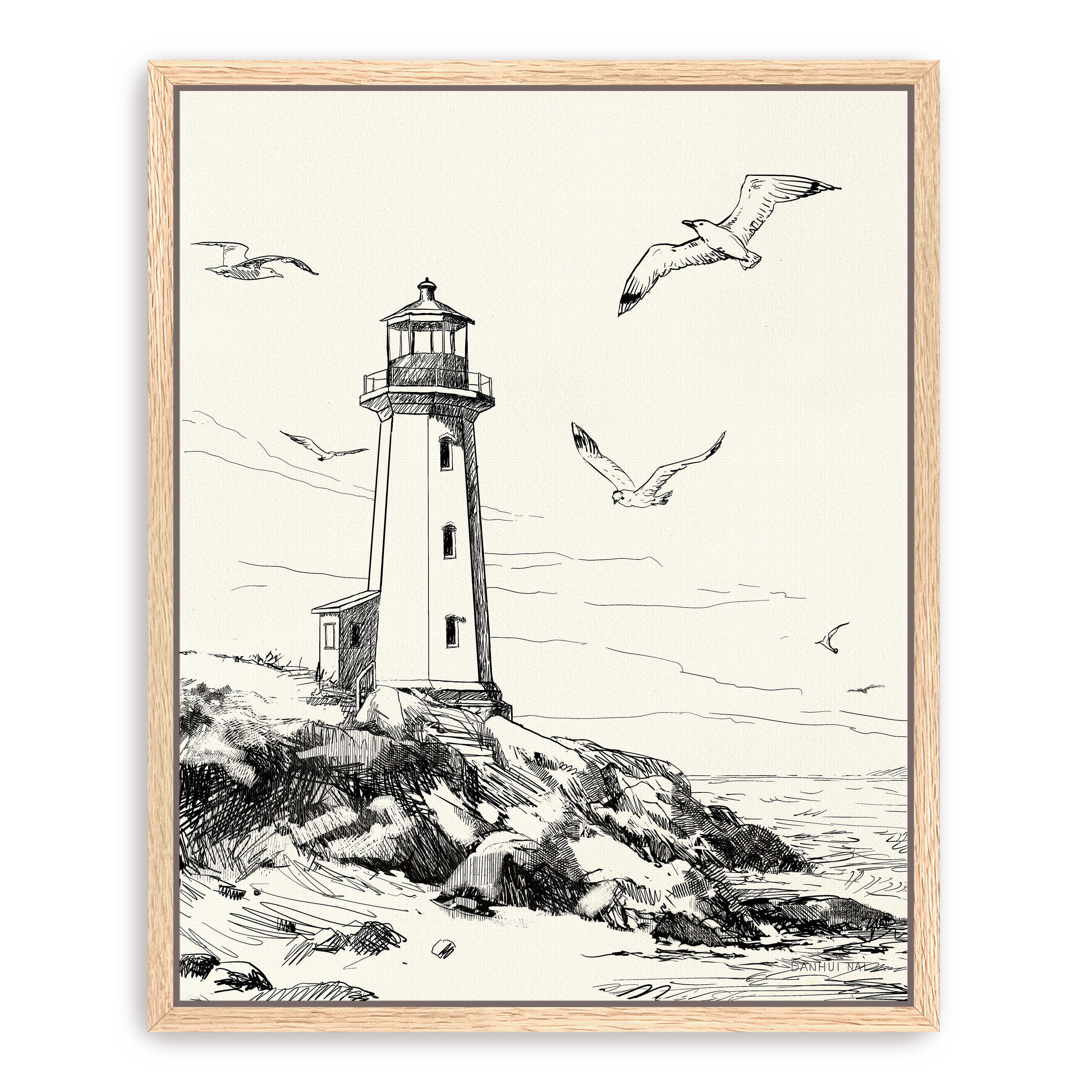 Coastal Sketch I Canvas Giclee