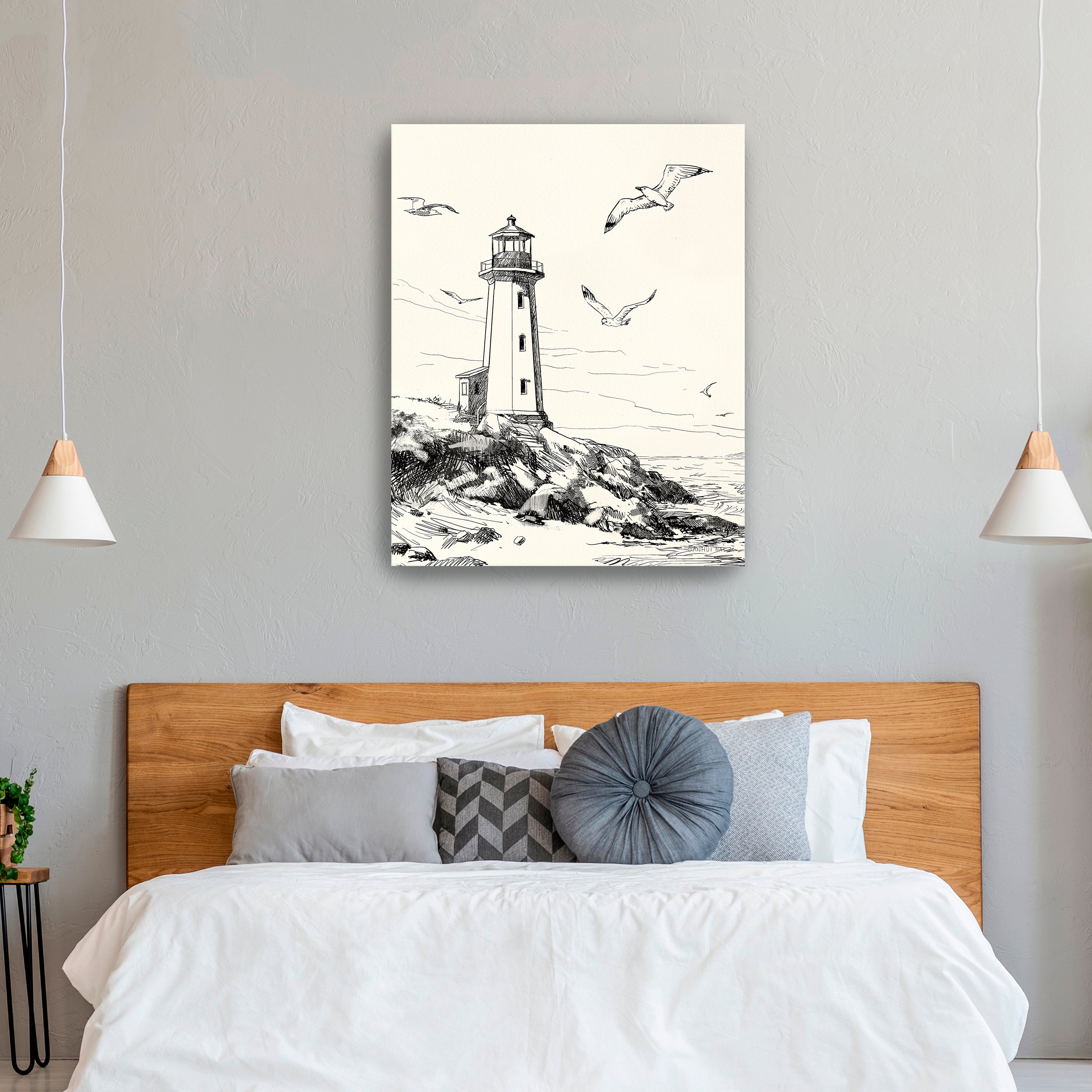 Coastal Sketch I Canvas Giclee