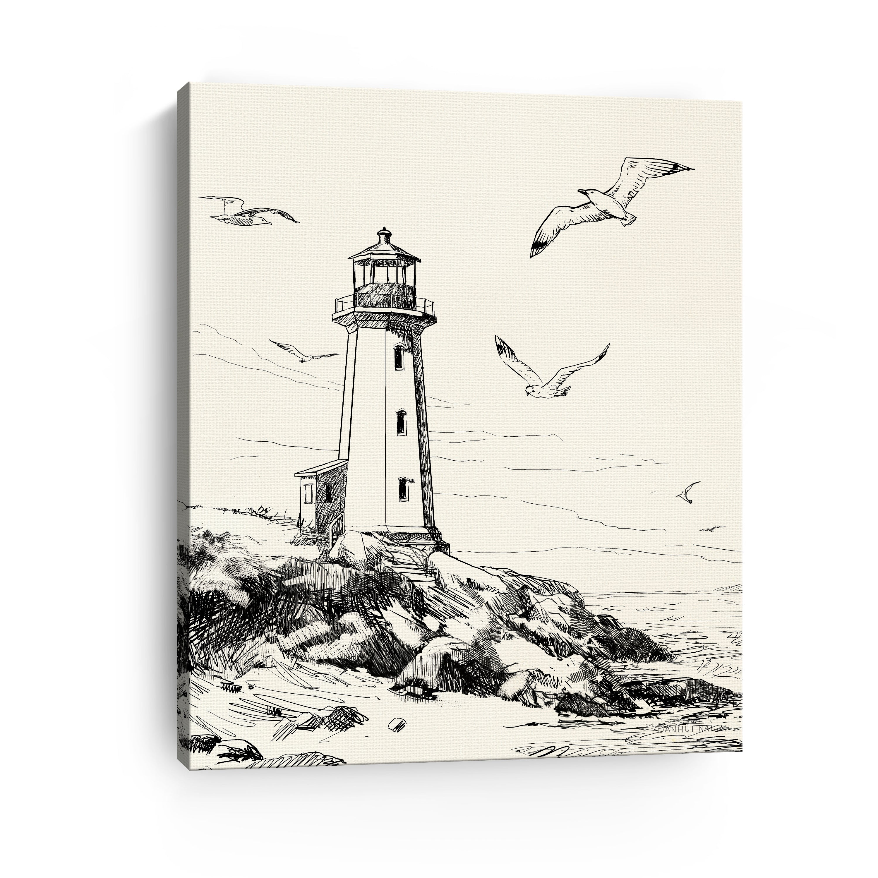 Coastal Sketch I Canvas Giclee