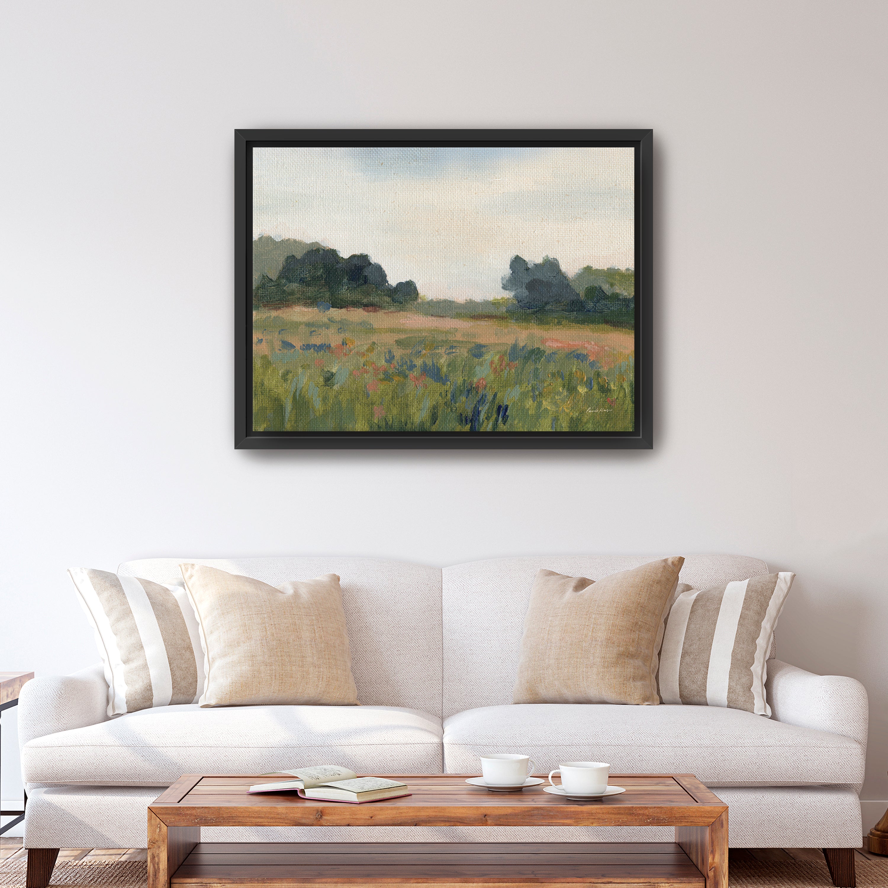 Blue Meadow Canvas Giclee