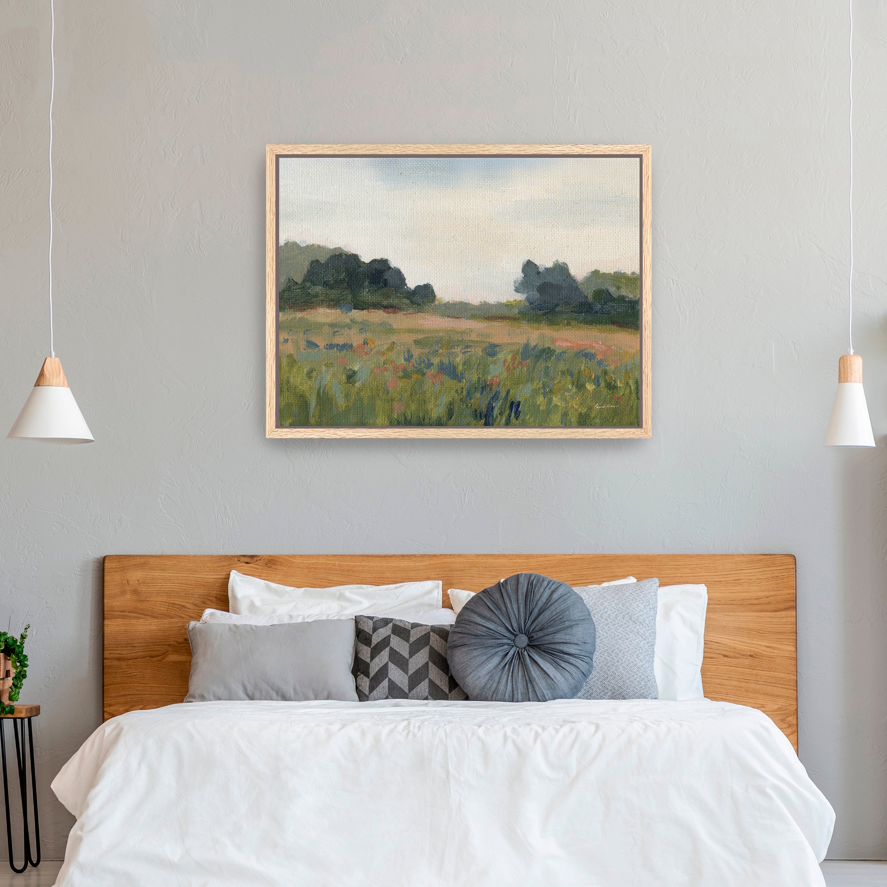 Blue Meadow Canvas Giclee