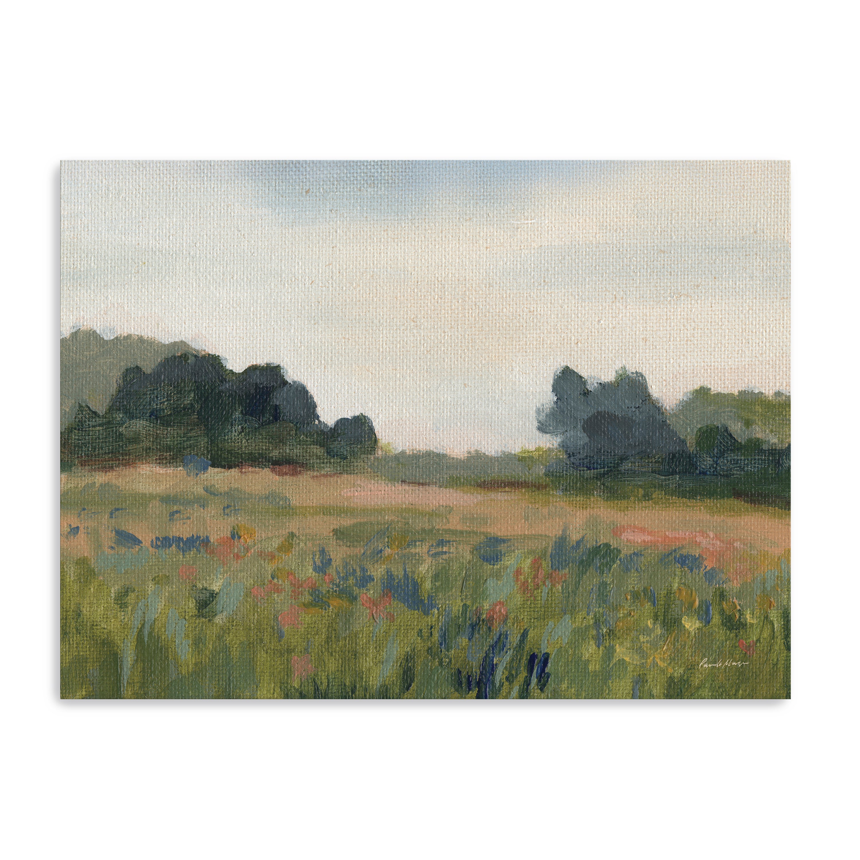 Blue Meadow Canvas Giclee