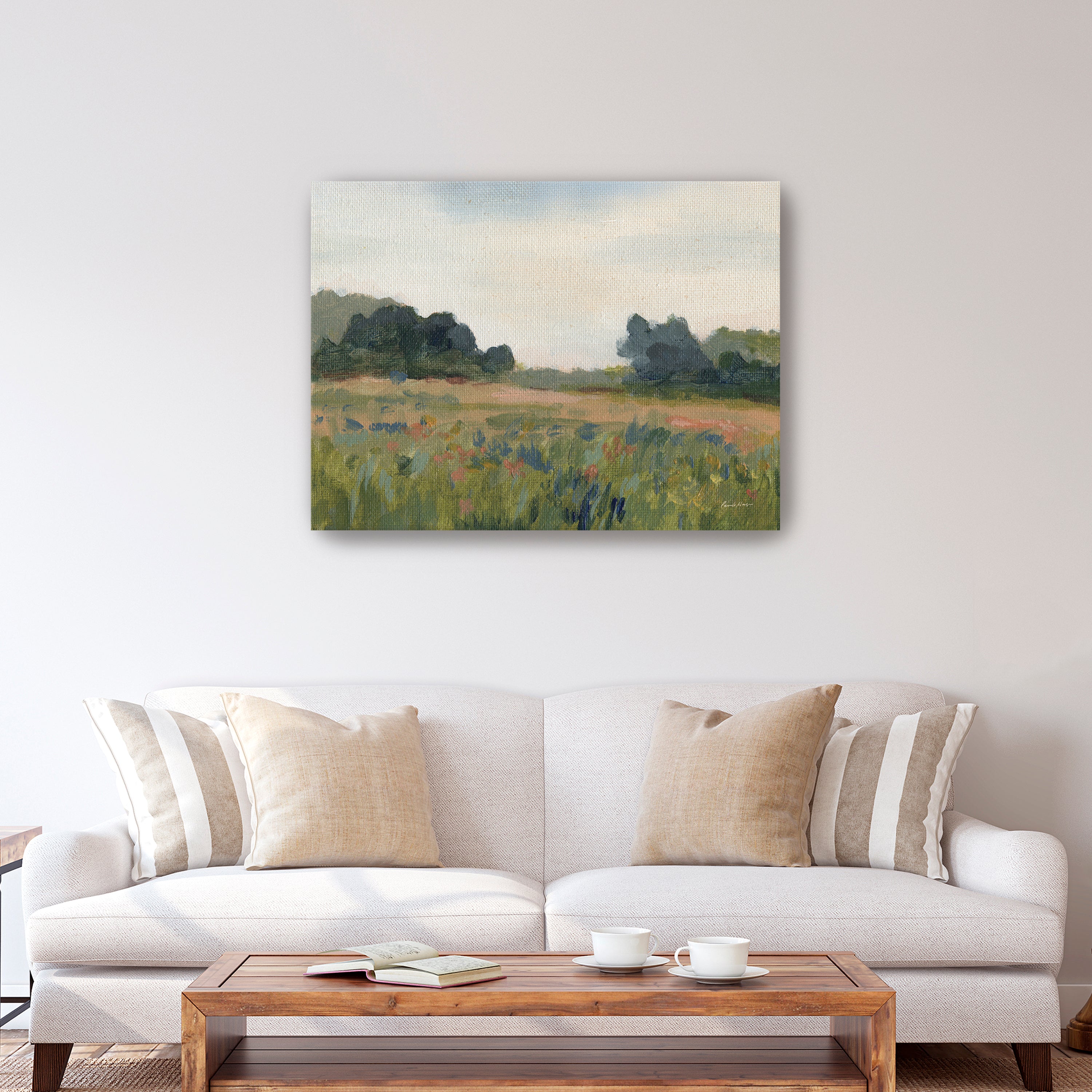 Blue Meadow Canvas Giclee