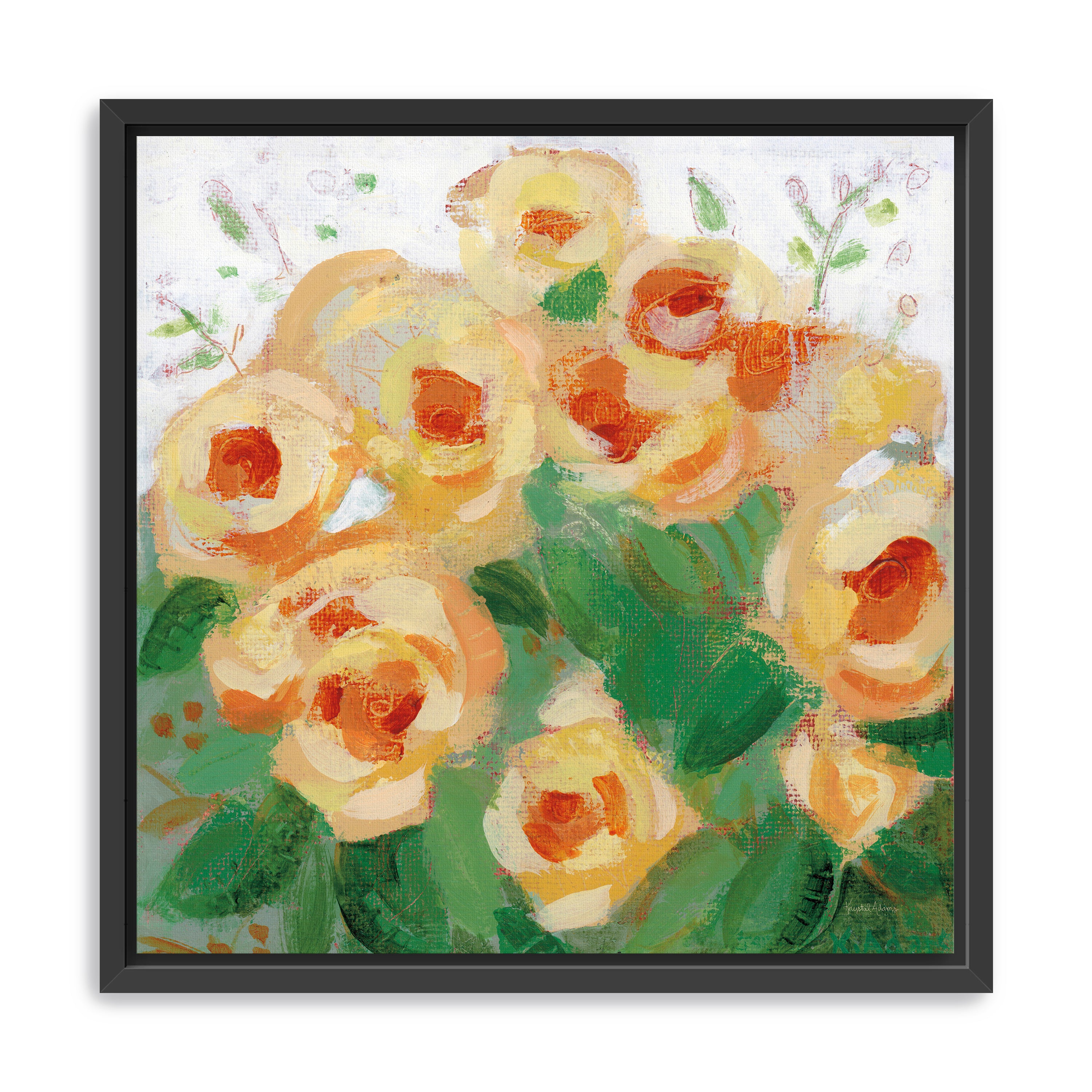 Yellow Roses II Canvas Giclee