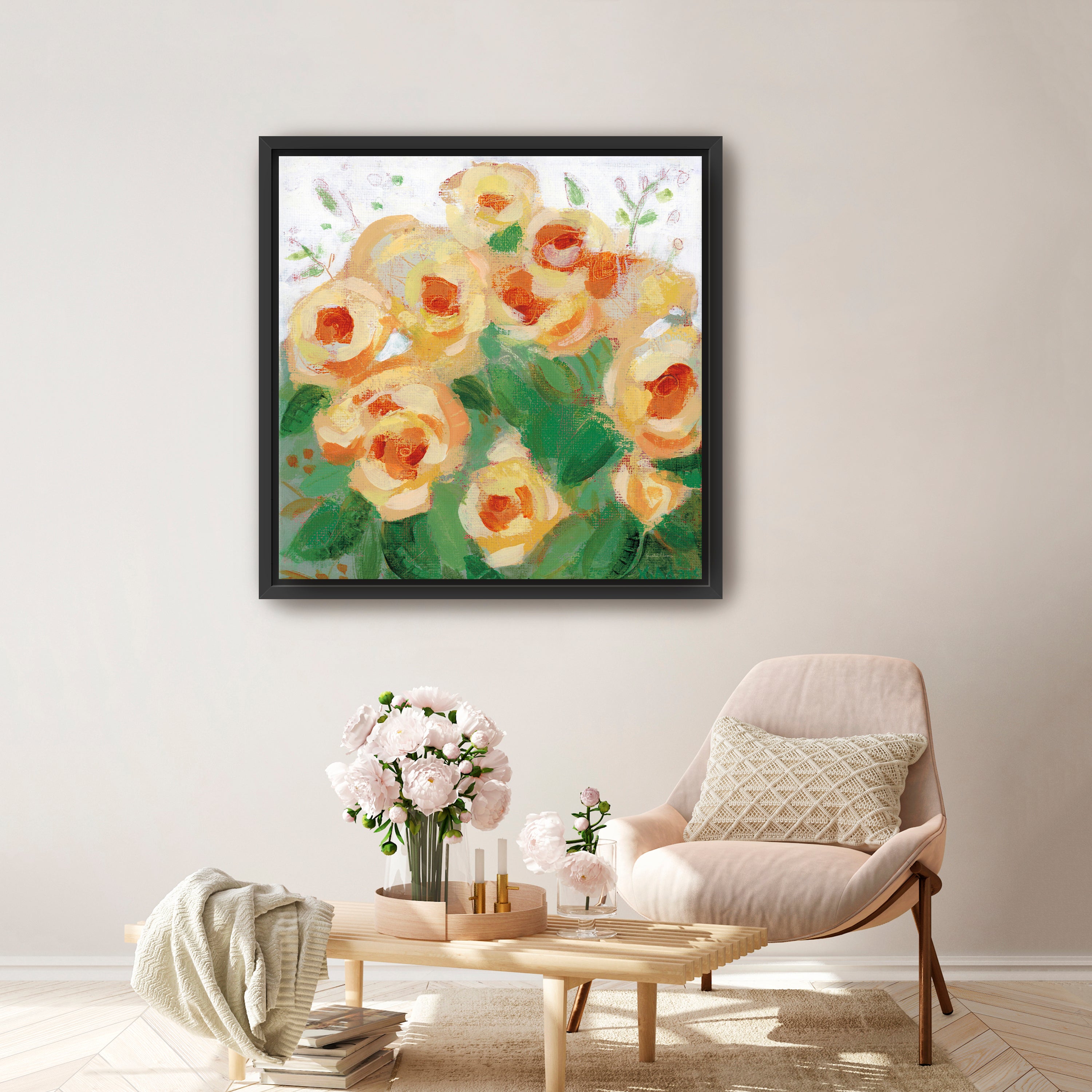 Yellow Roses II Canvas Giclee