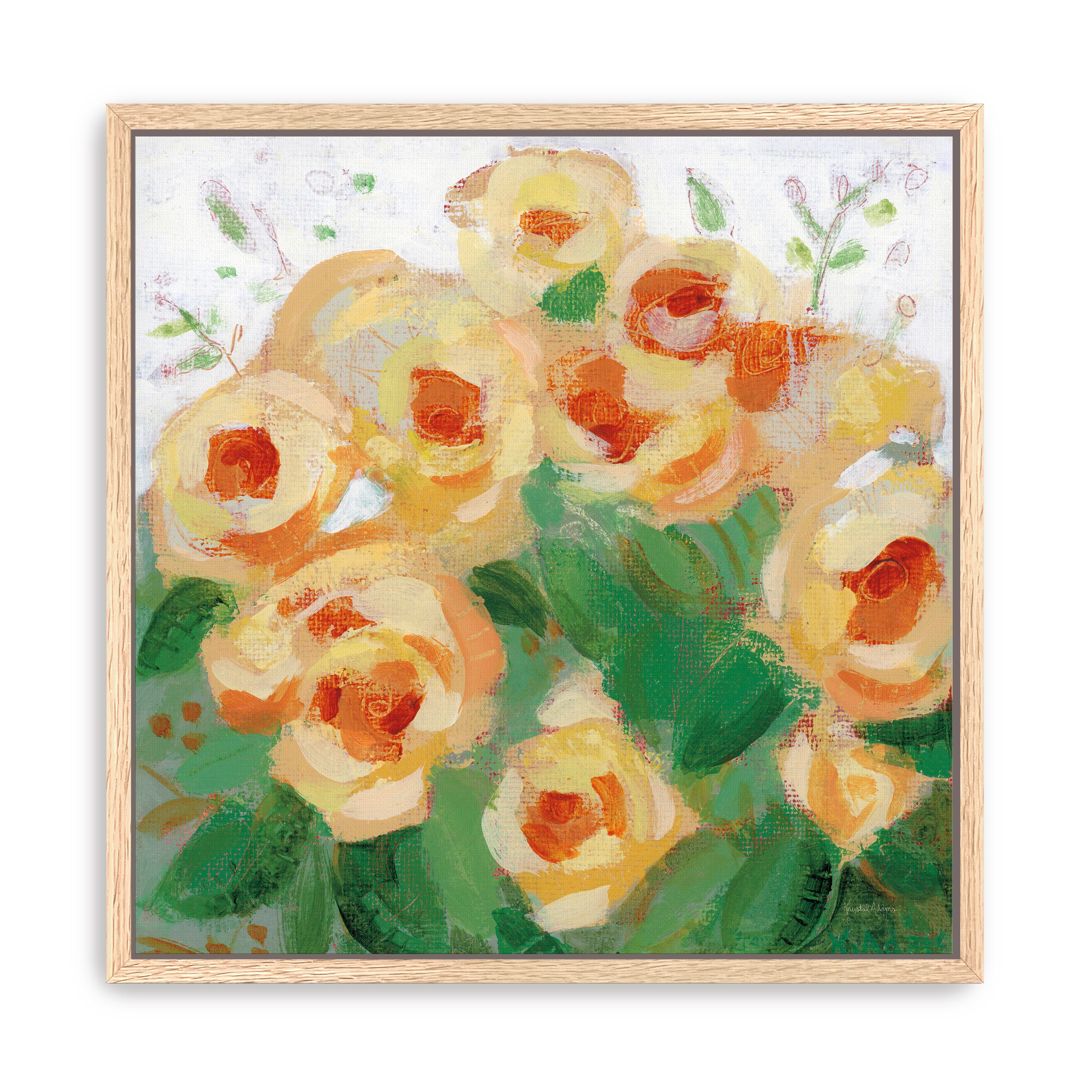 Yellow Roses II Canvas Giclee