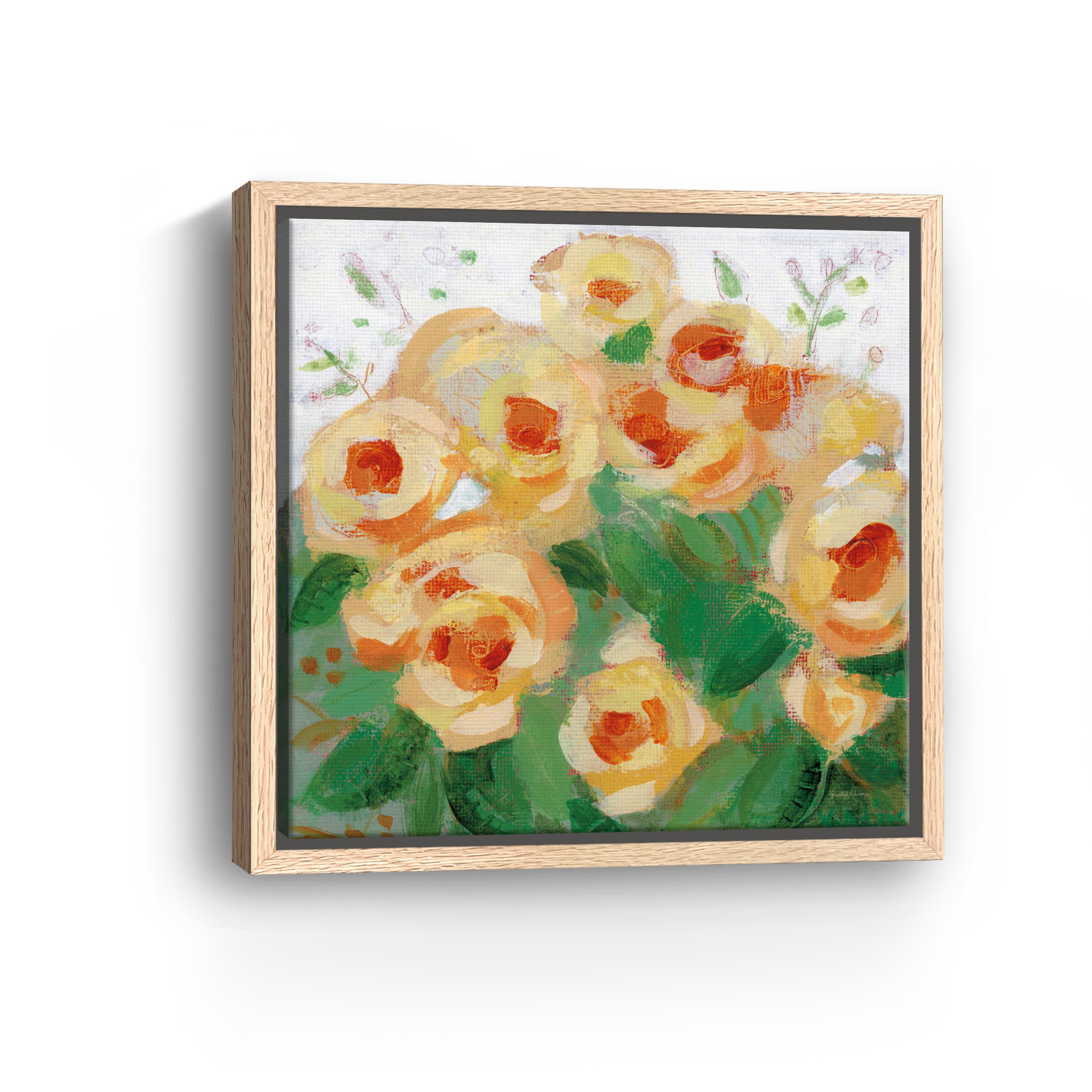 Yellow Roses II Canvas Giclee
