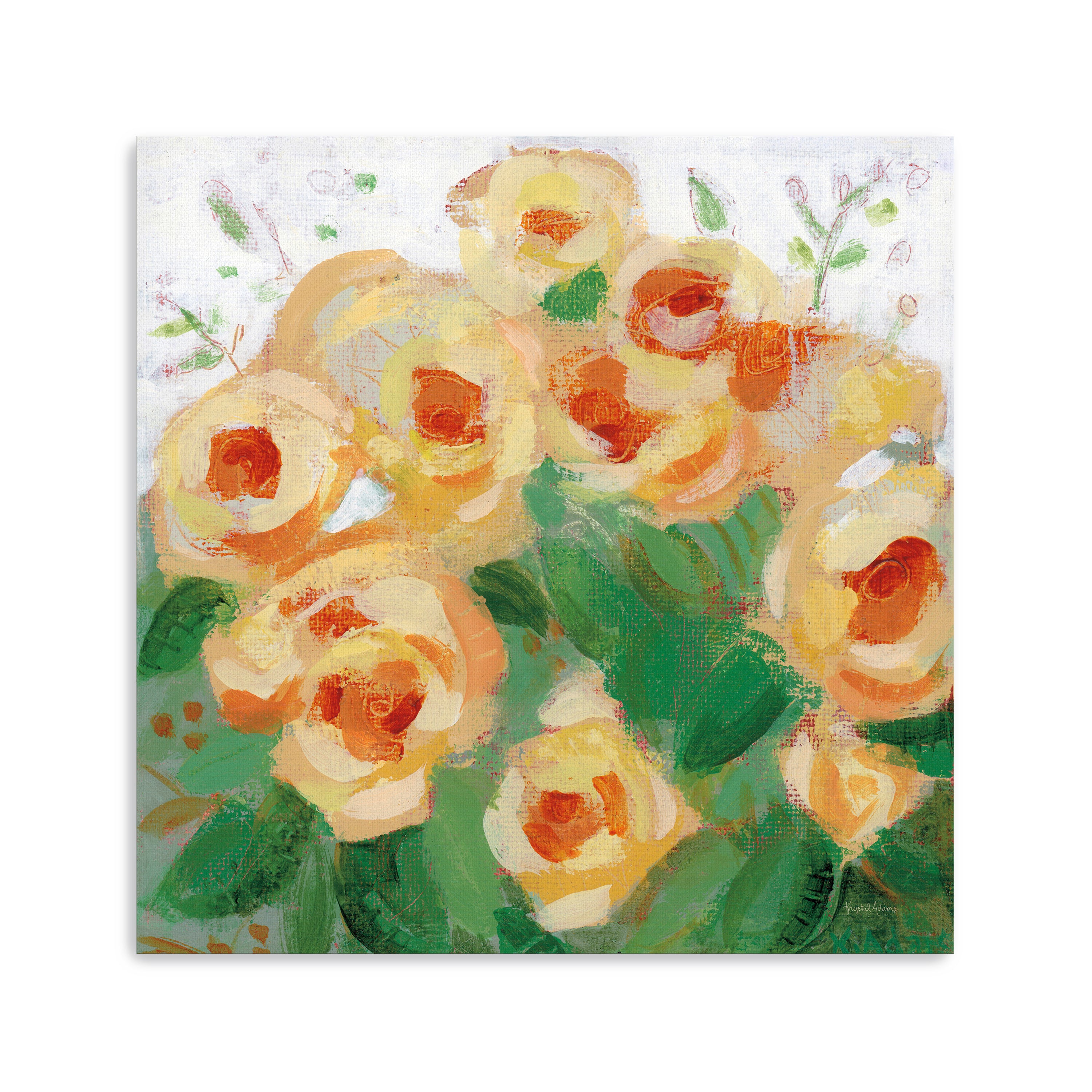 Yellow Roses II Canvas Giclee