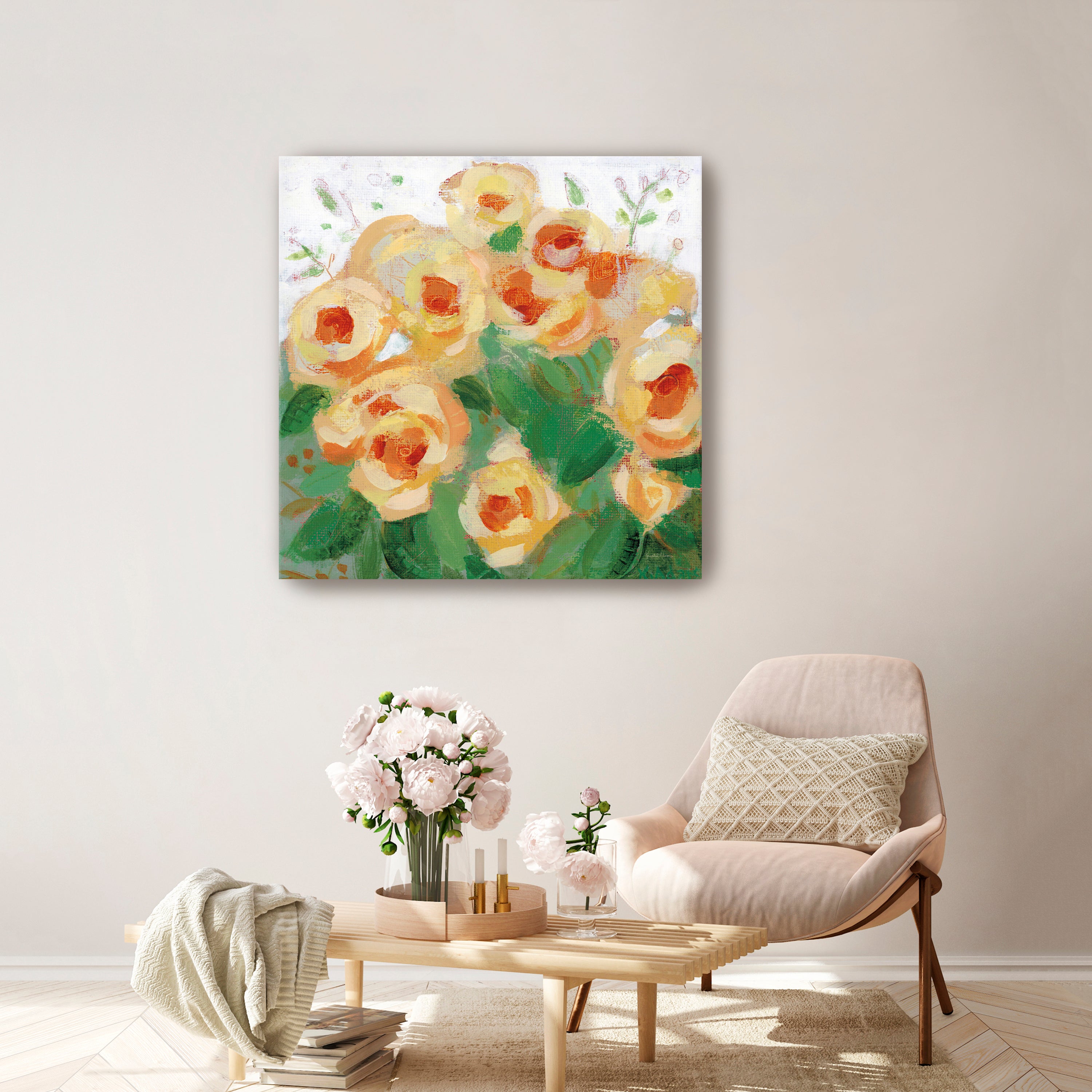 Yellow Roses II Canvas Giclee
