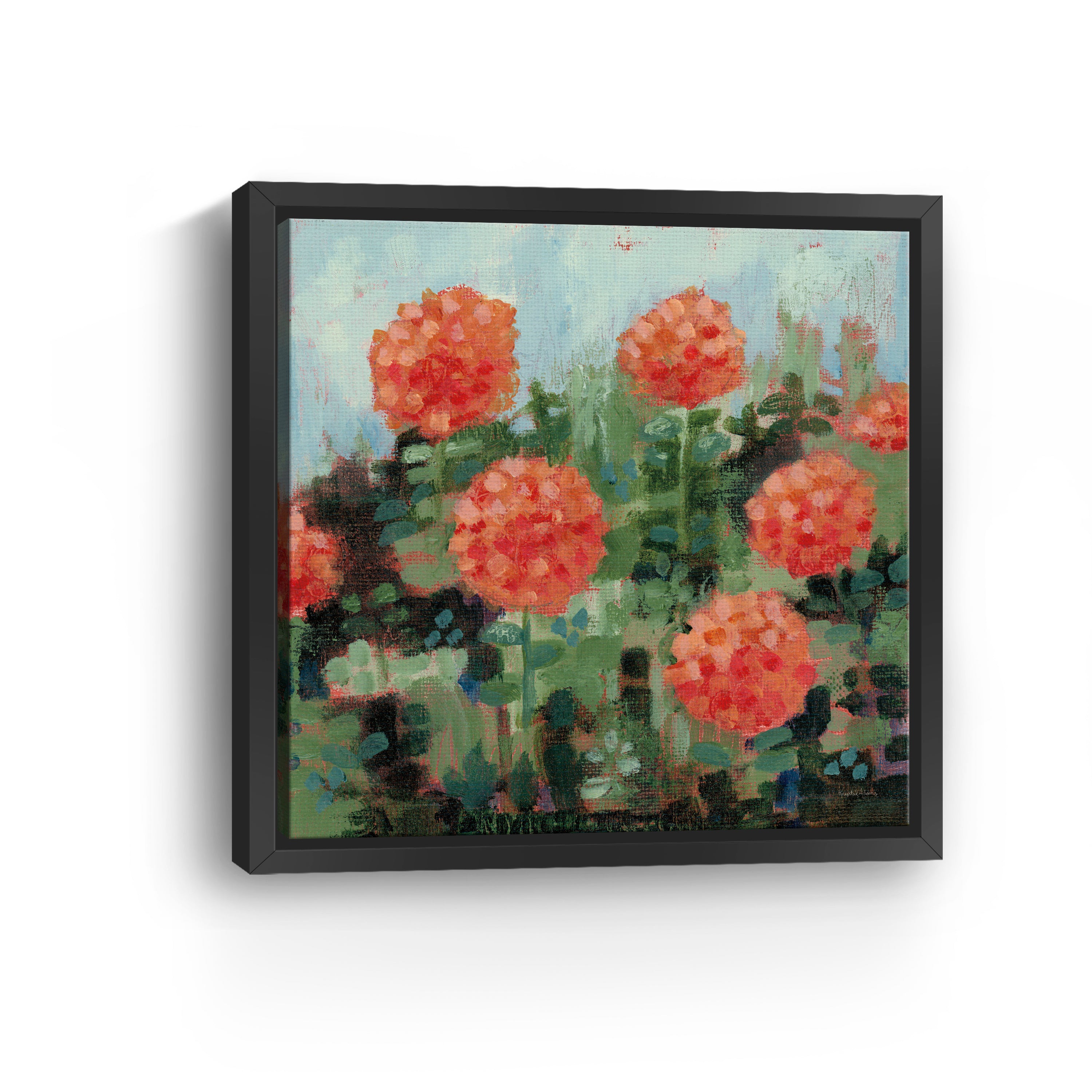 Rosy Mums Canvas Giclee